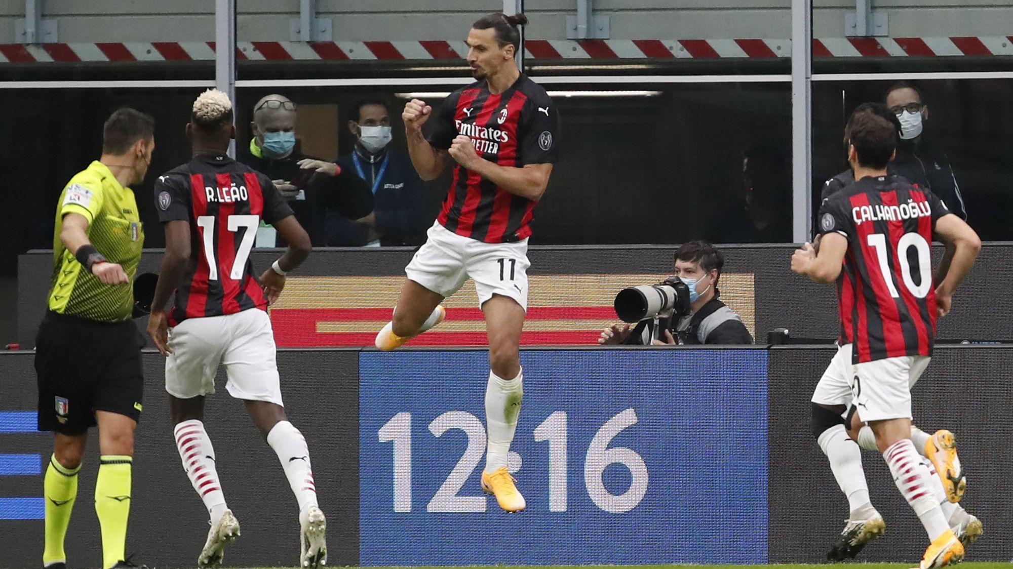 Milans Zlatan Ibrahimovic traf im Derby della Madonnina gegen Inter Mailand doppelt.