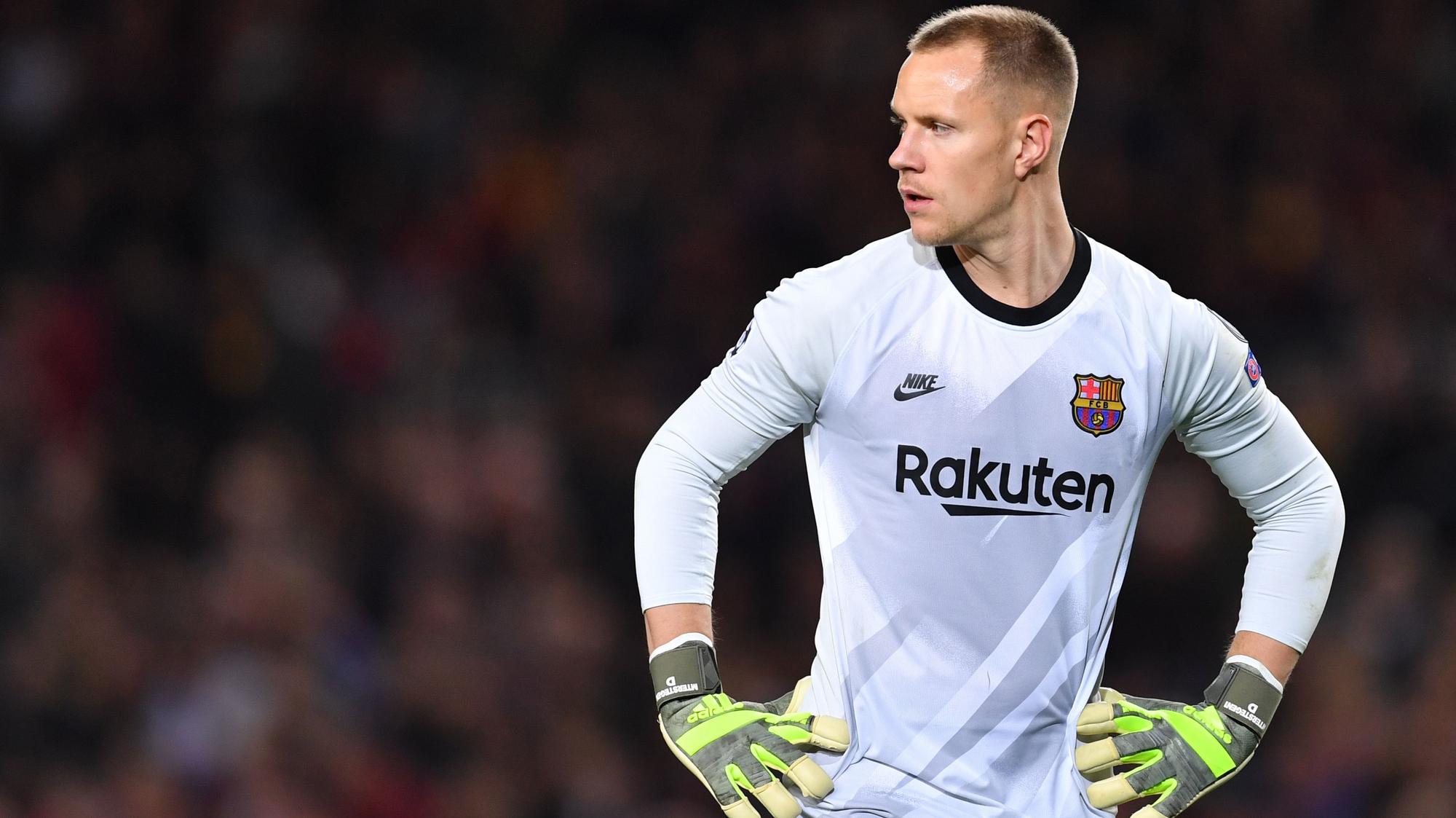 Ex-Fohlen Marc-André ter Stegen steht während eines Spiels gegen den BVB 2019 im Stadion Camp Nou.