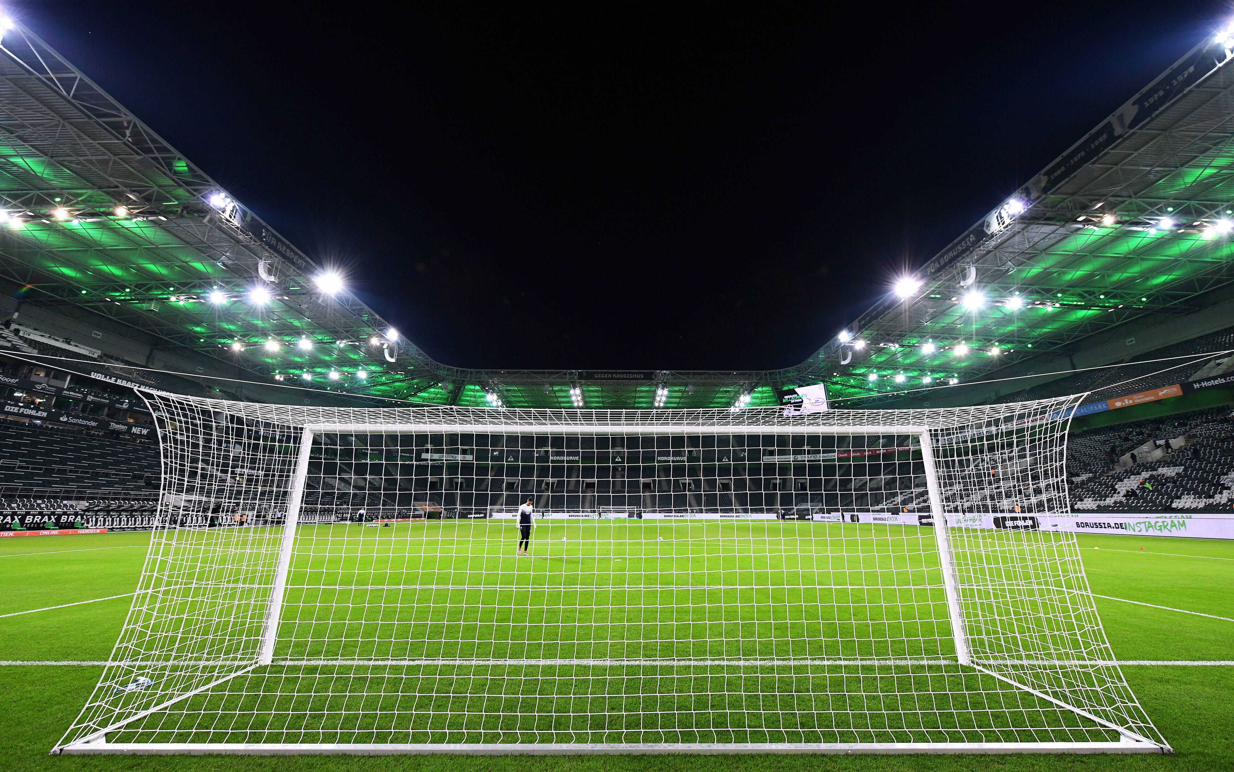 Das Stadion von Borussia Mönchengladbach - ohne Zuschauer. Ein Anblick, der das Team auch in der kommenden Champions-League-Partie gegen Real Madrid erwartet.