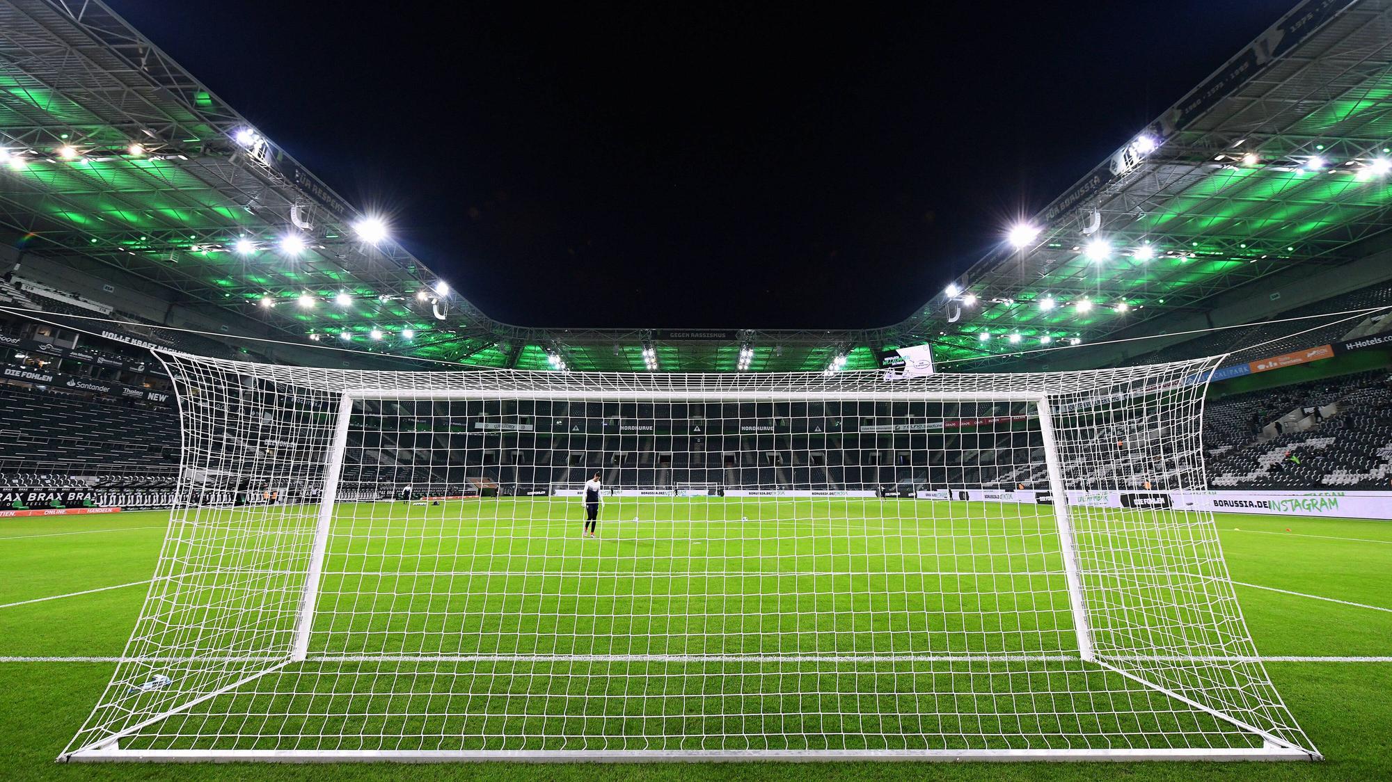 Das Stadion von Borussia Mönchengladbach - ohne Zuschauer. Ein Anblick, der das Team auch in der kommenden Champions-League-Partie gegen Real Madrid erwartet.