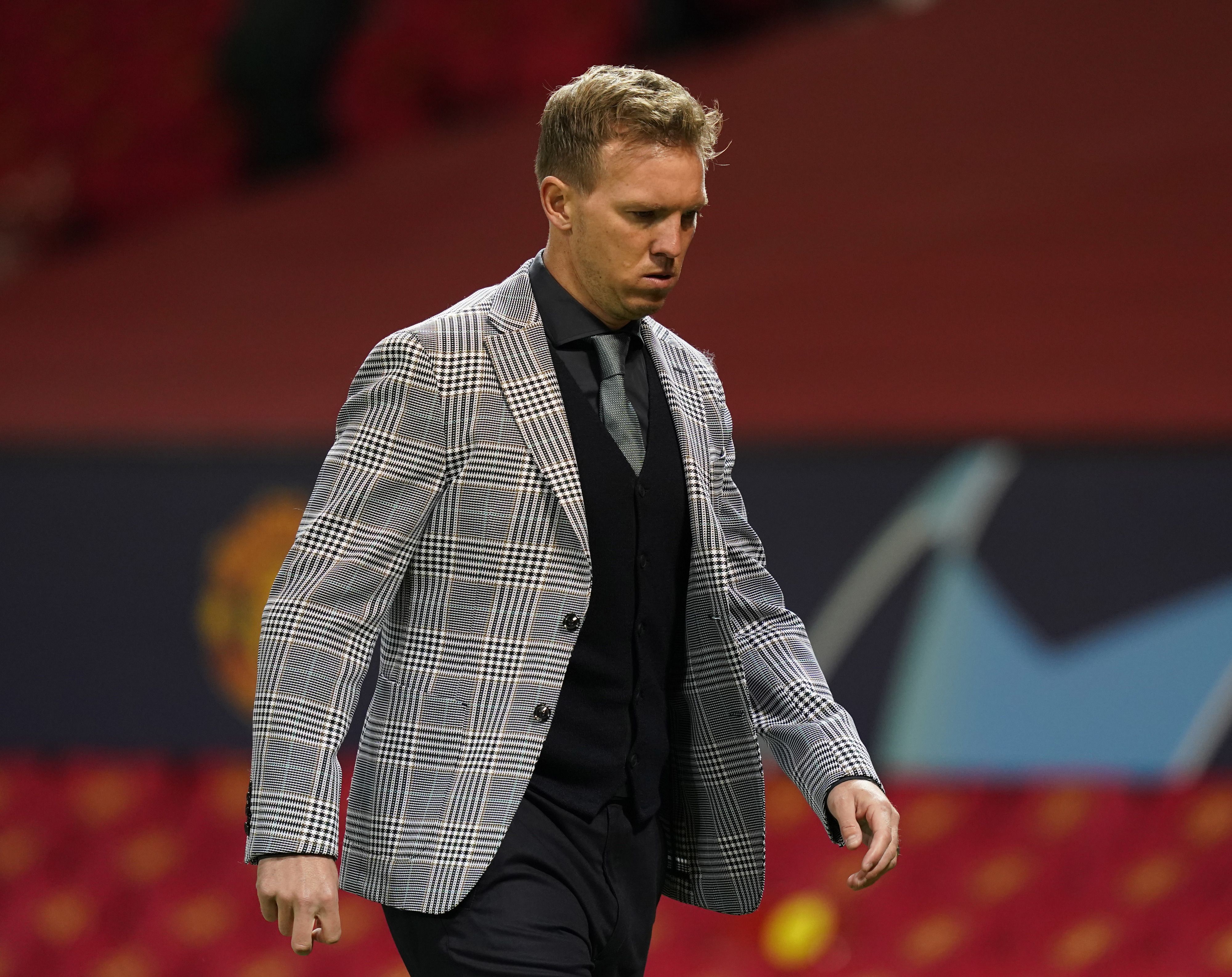 Leipzigs Trainer Julian Nagelsmann bekam im Old Trafford eine Lehrstunde erteilt.