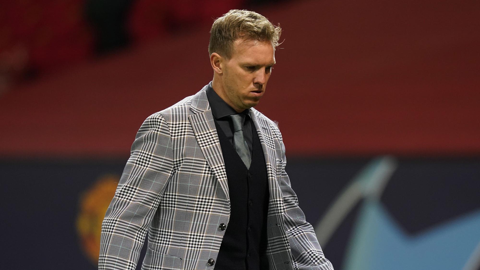 Leipzigs Trainer Julian Nagelsmann bekam im Old Trafford eine Lehrstunde erteilt.