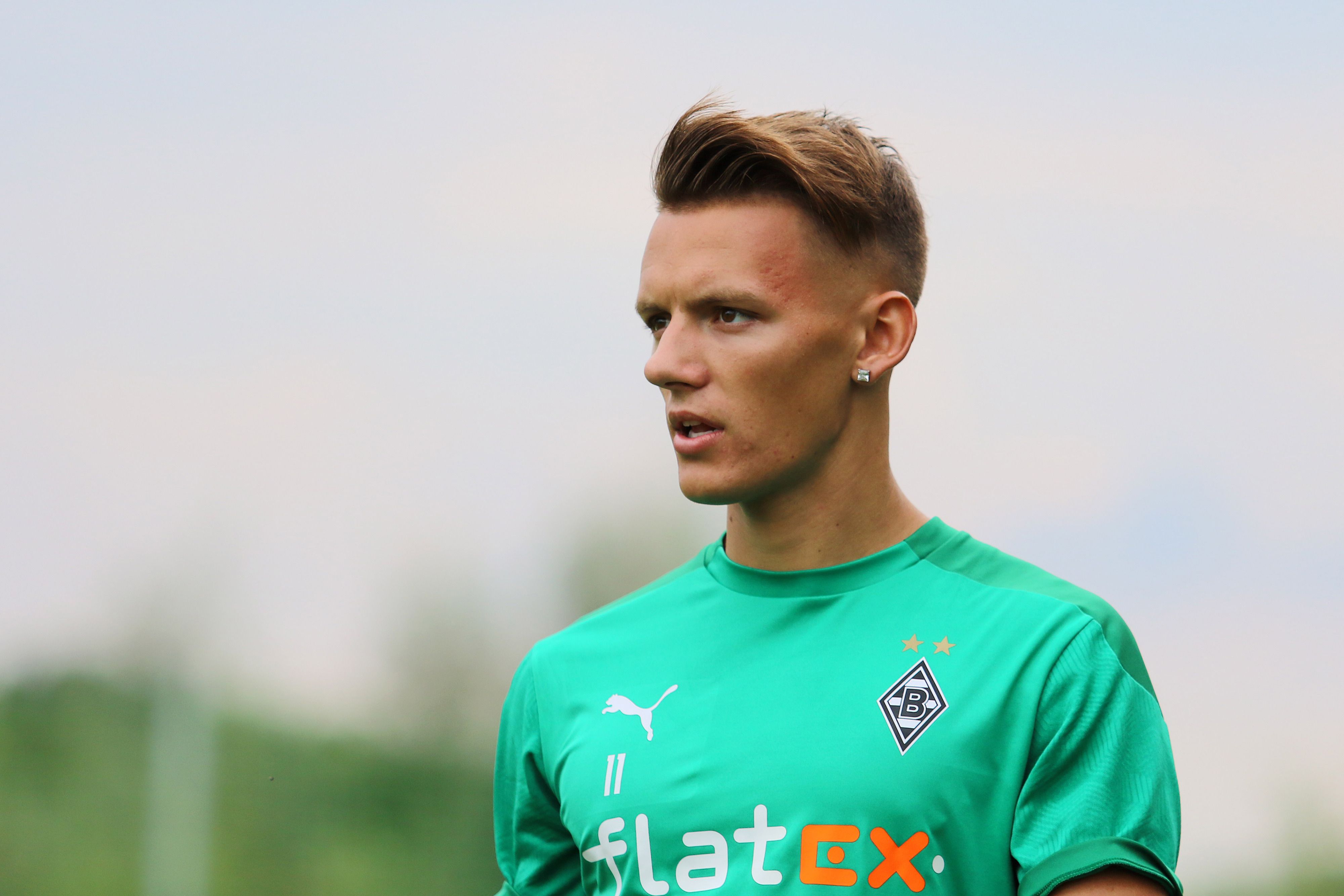 Hannes Wolf, Spieler von Borussia Mönchengladbach, während eines Trainings der Fohlenelf im Borussia-Park.
