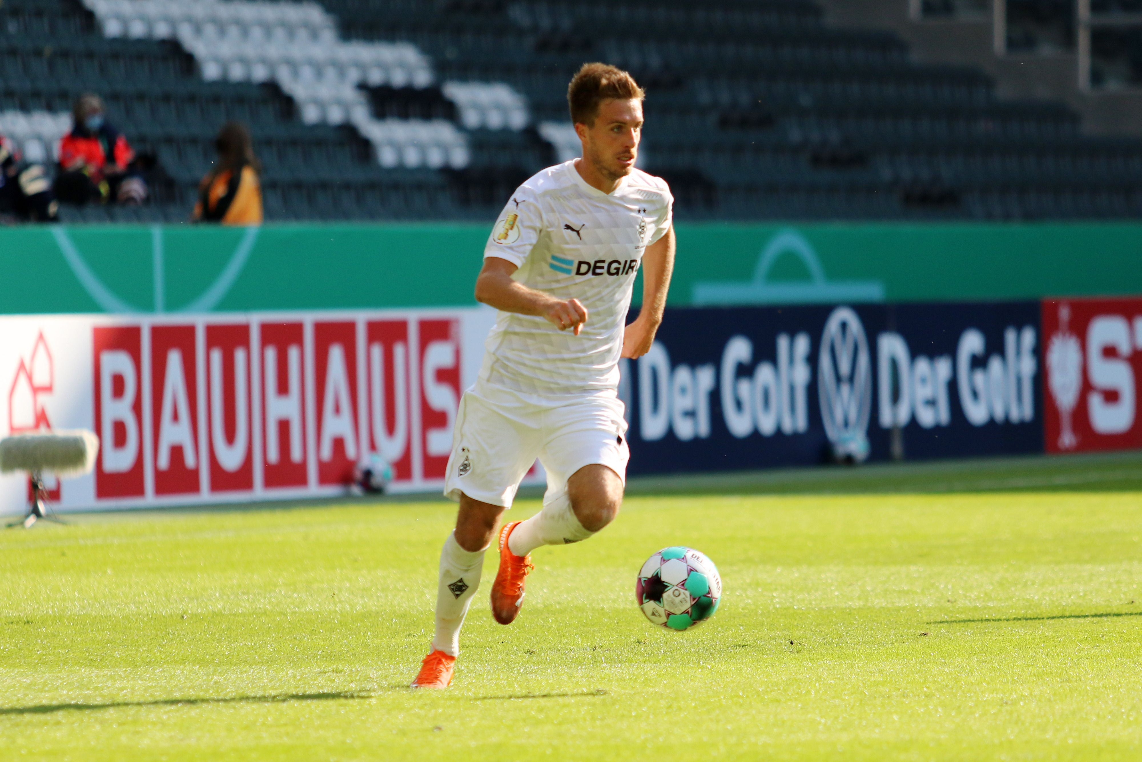 Gladbachs Patrick Herrmann schnürte in der ersten Runde des DFB-Pokal einen Doppelpack.