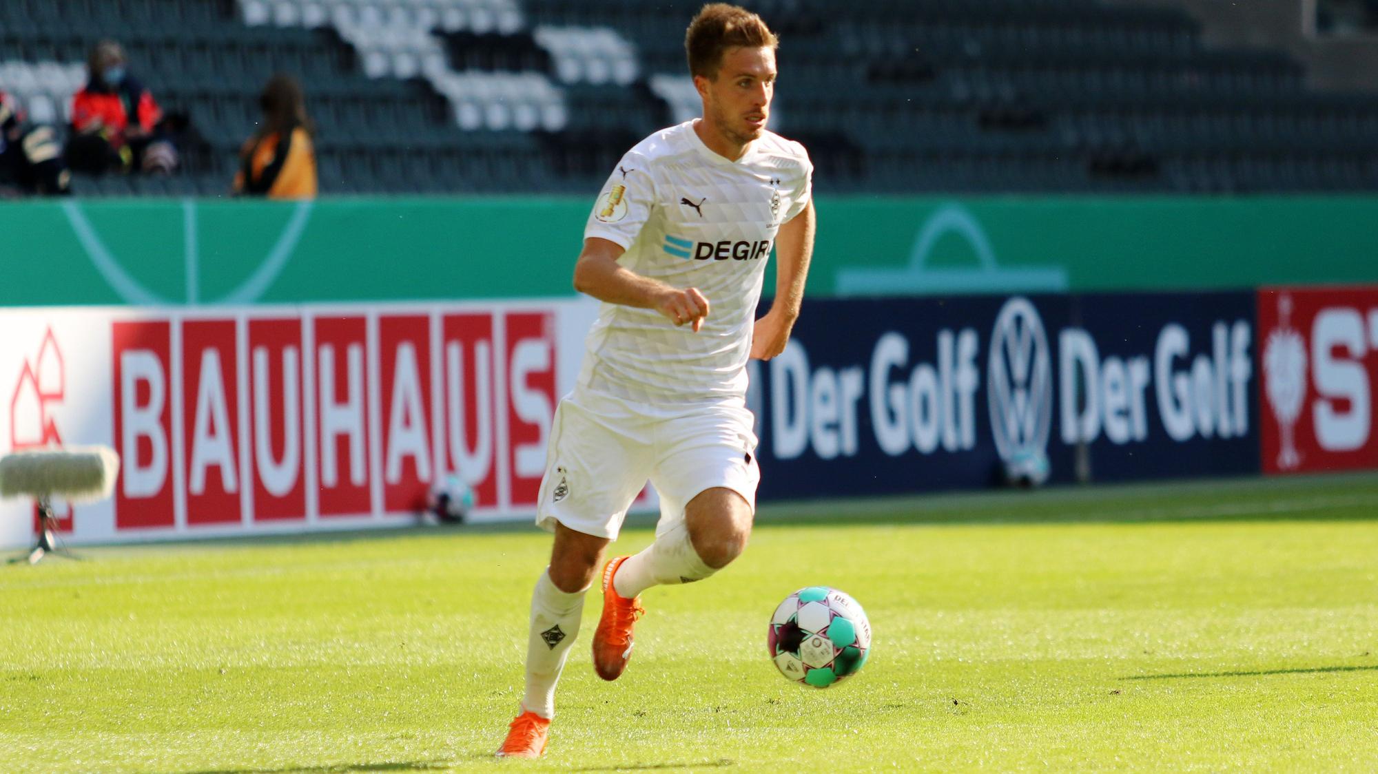 Gladbachs Patrick Herrmann schnürte in der ersten Runde des DFB-Pokal einen Doppelpack.