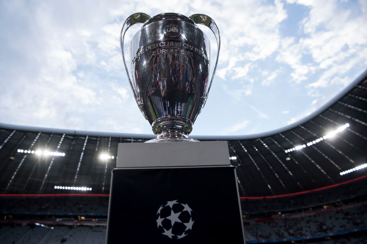 Der sogenannte Henkelpott, hier im April 2018 in der Münchner Arena, ist die Trophäe, die der Gewinner der Champions League in Empfang nehmen darf.