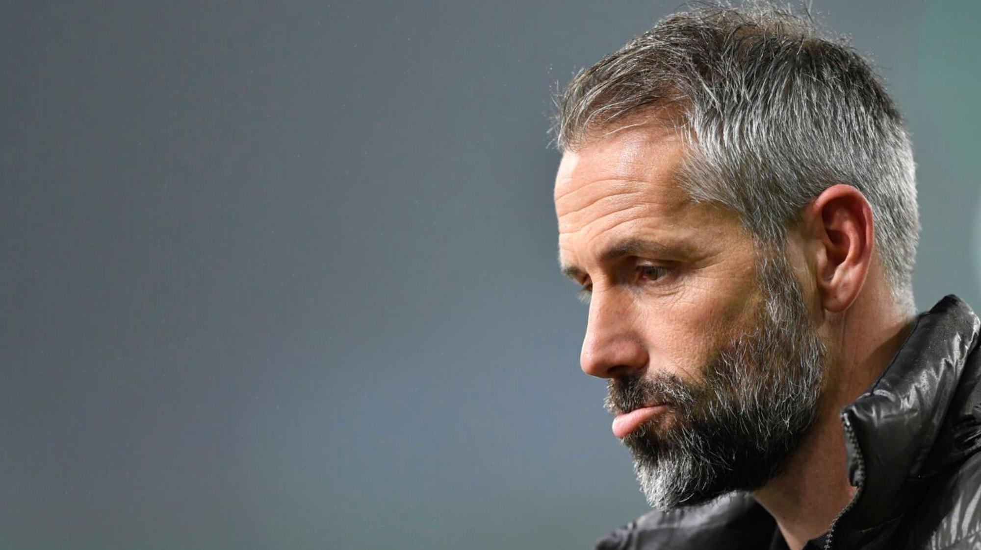 Marco Rose, Trainer der Gladbacher Borussia, verzieht Anfang Dezember 2020 im Champions-League-Duell gegen Inter Mailand das Gesicht.