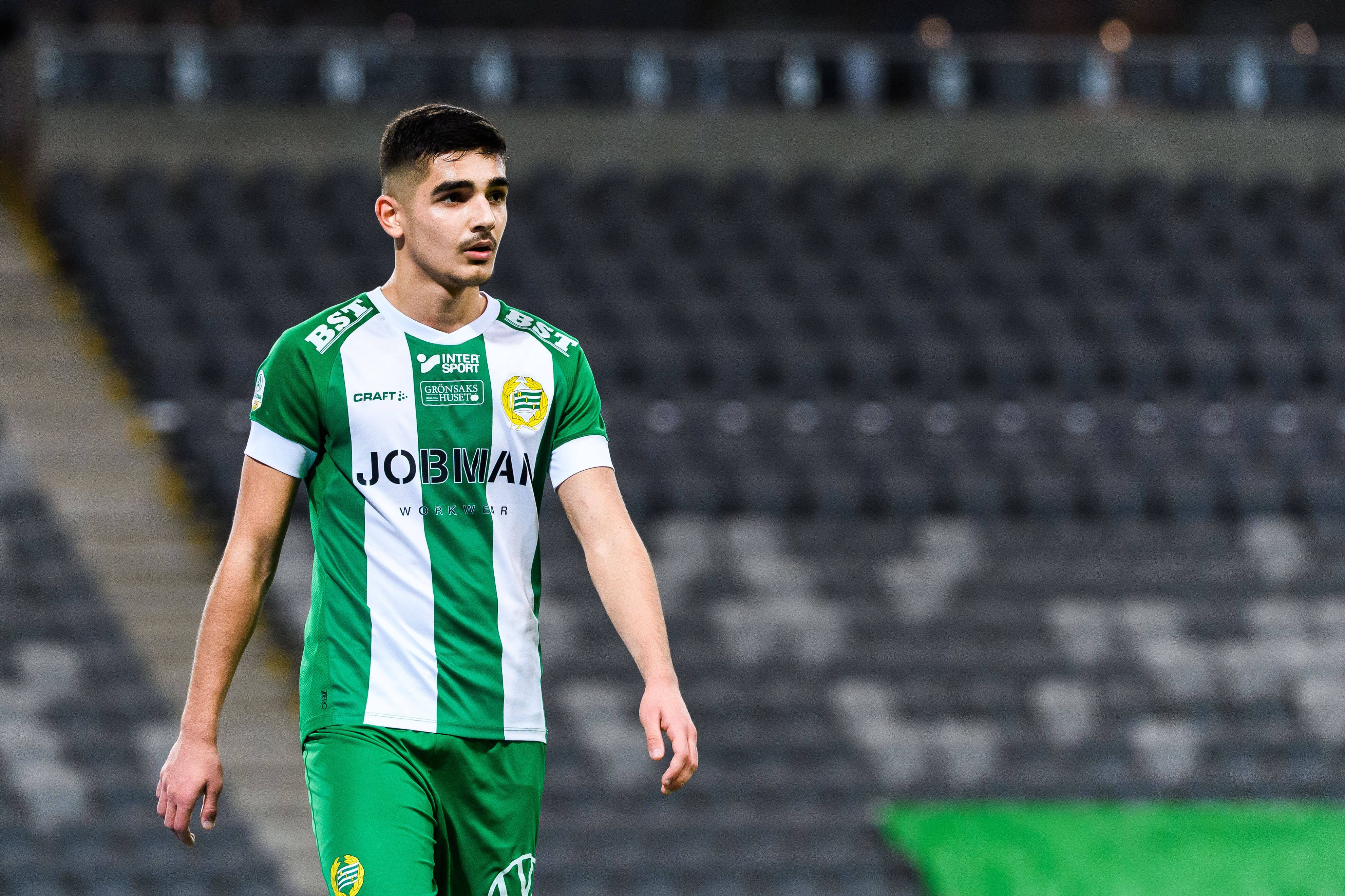 Aimar Sher beim Ligaspiel zwischen Hammarby und Malmö FF am 22 November 2020 in Stockholm.