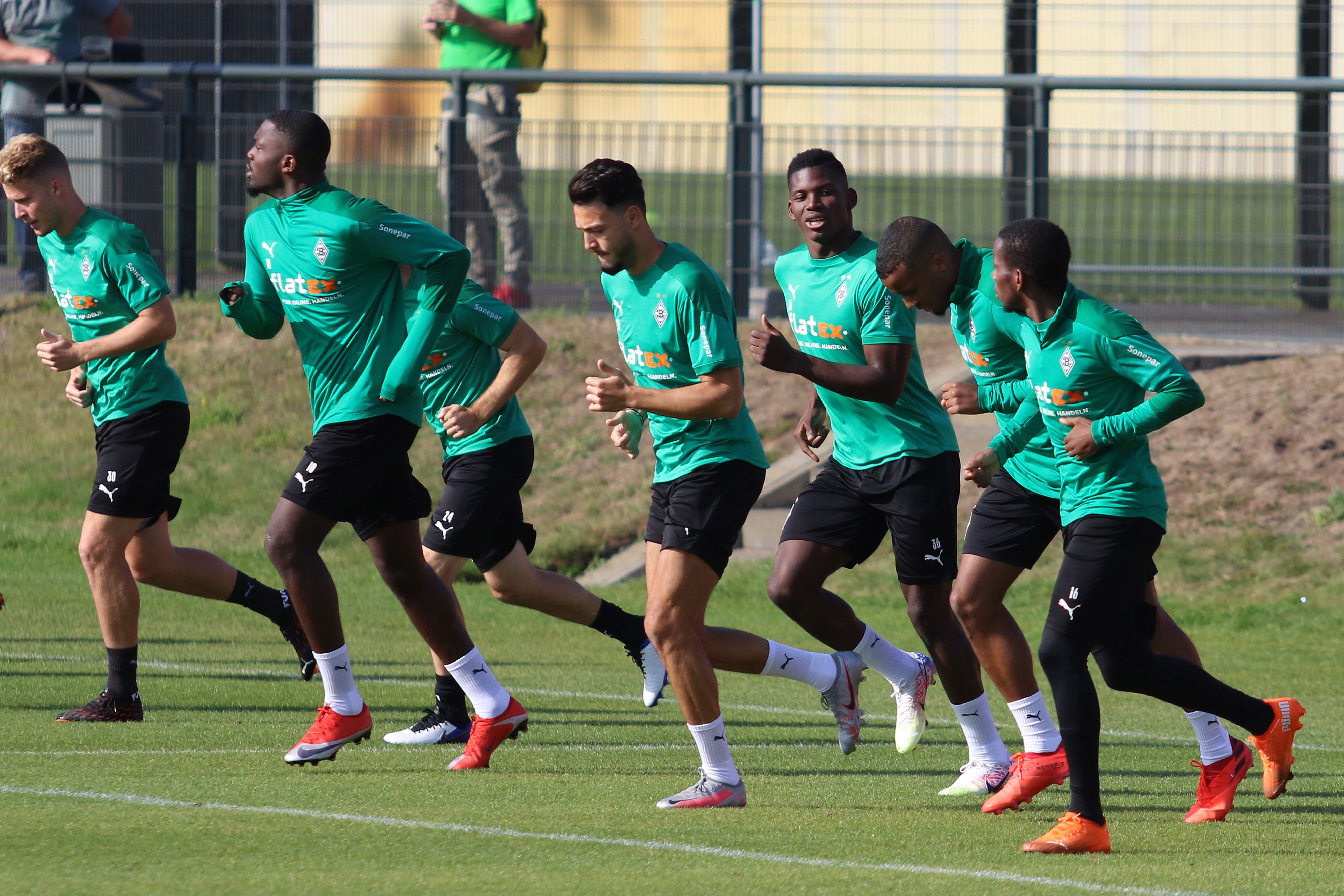 Die Fohlenelf bei einer Trainingseinheit im 22. September 2020.