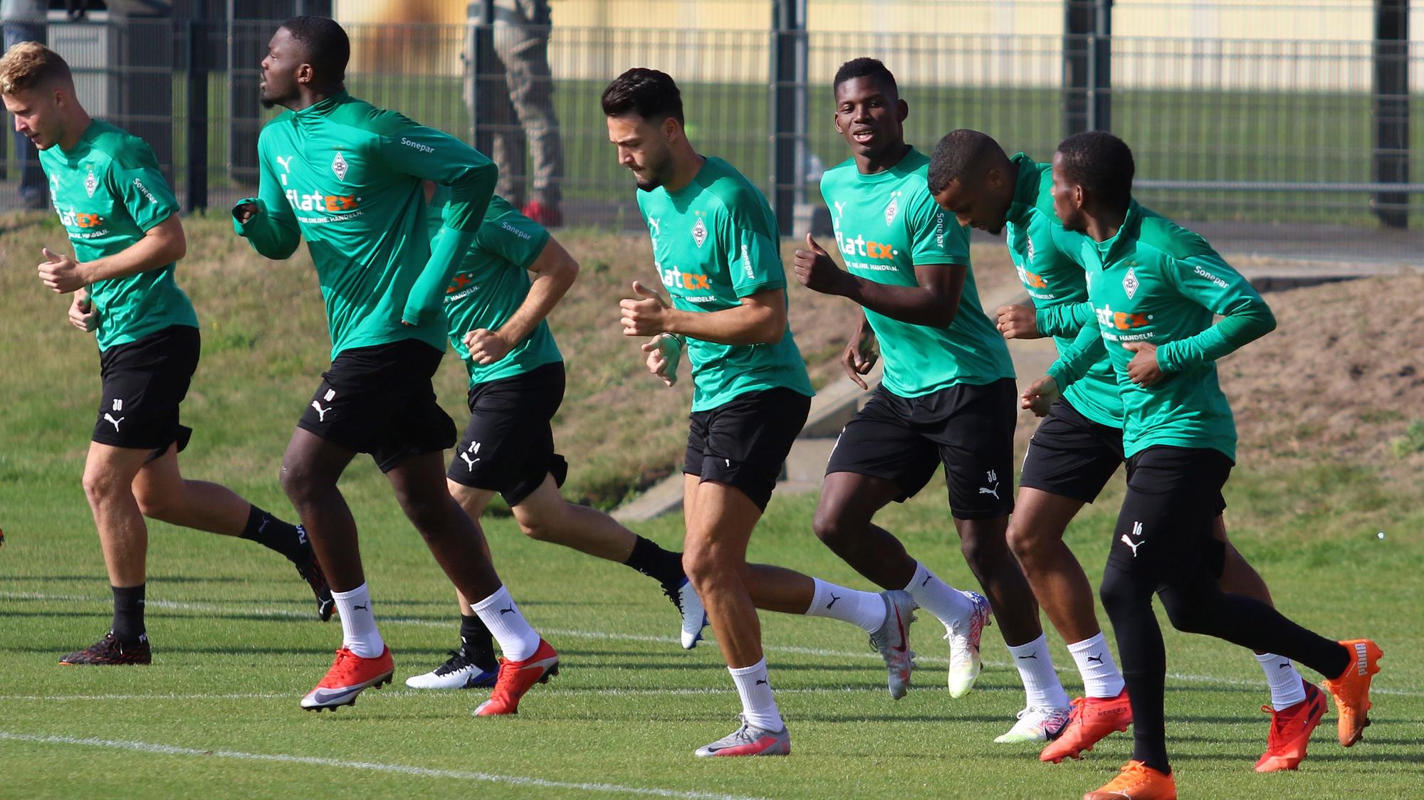 Die Fohlenelf bei einer Trainingseinheit im 22. September 2020.