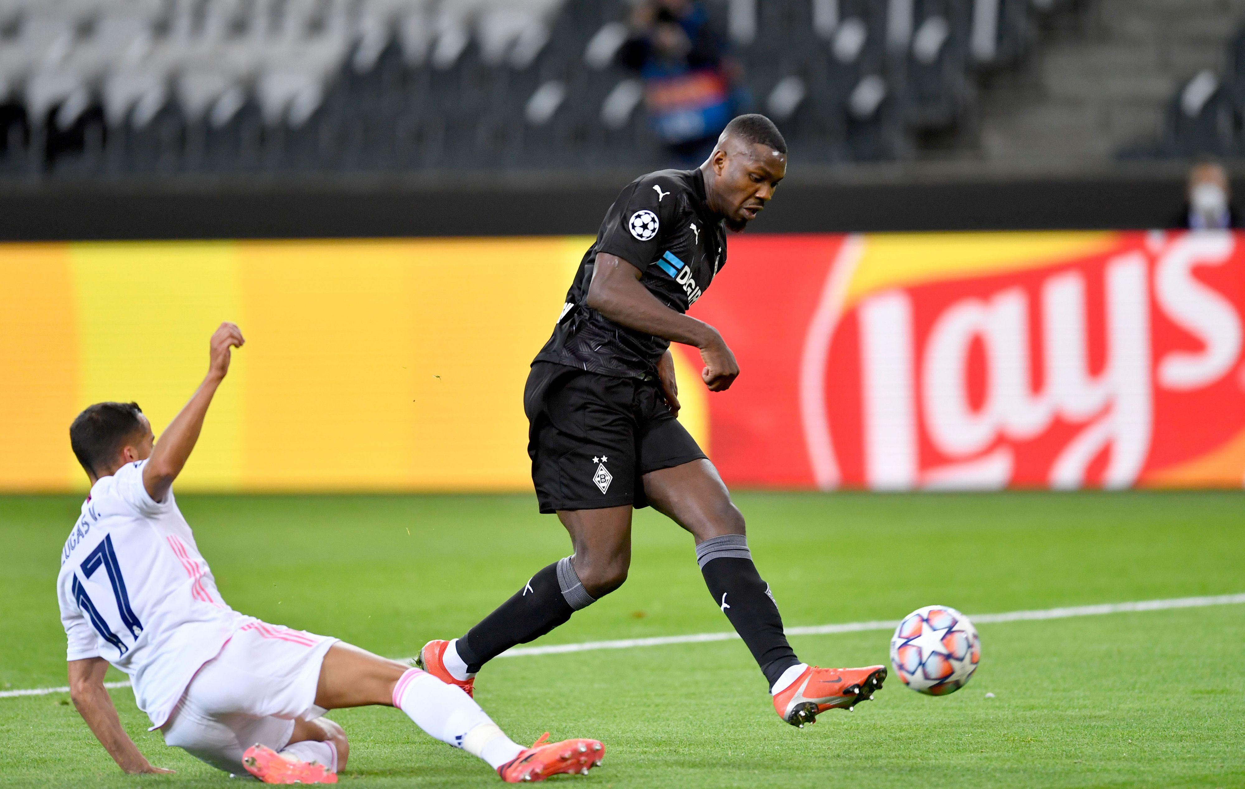 Borussias Thuram (r.) traf im Hinspiel doppelt gegen Real Madrid.