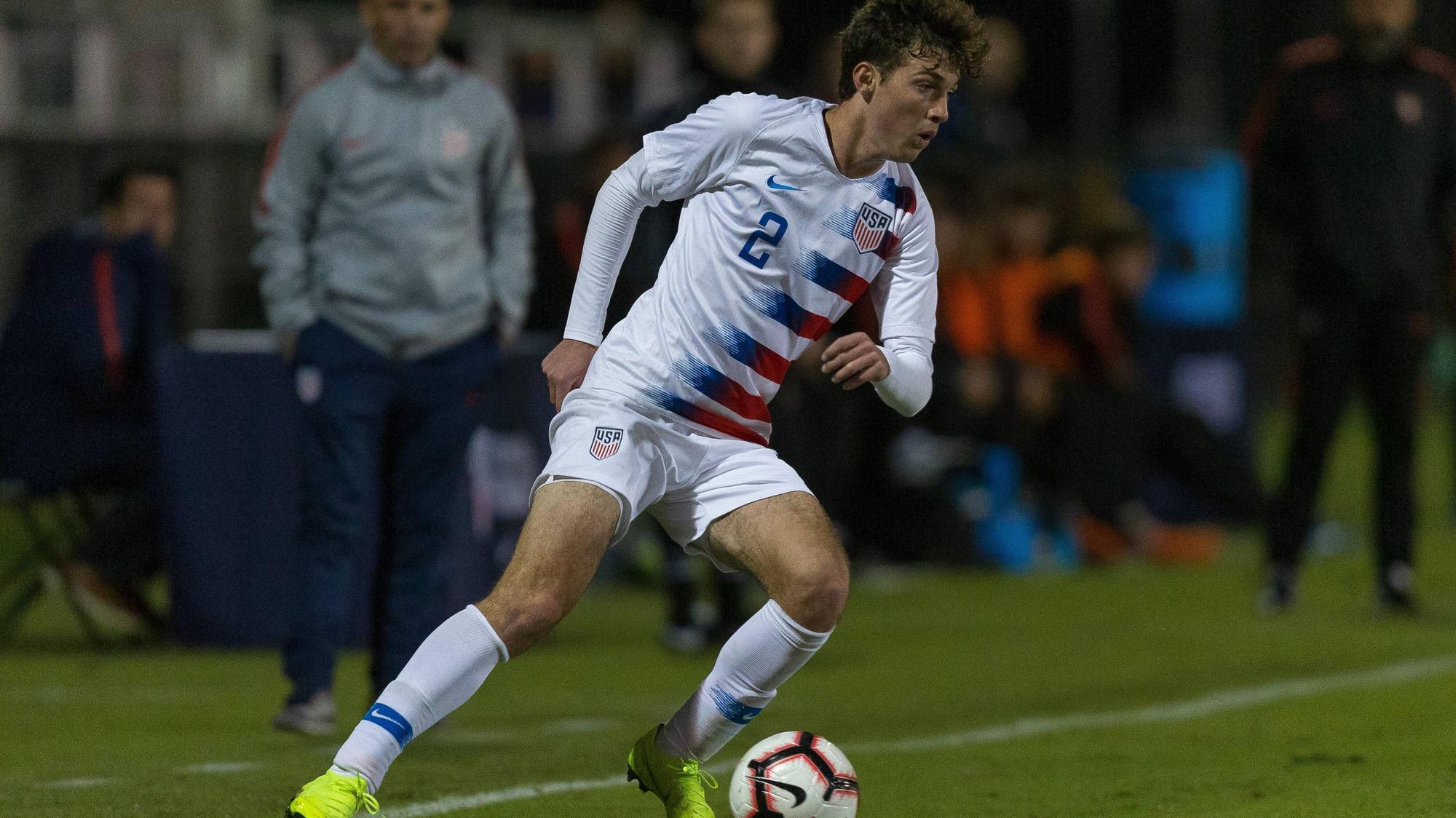 Joe Scally im Spiel der US-Amerikanischen U17-Nationalmannschaft.
