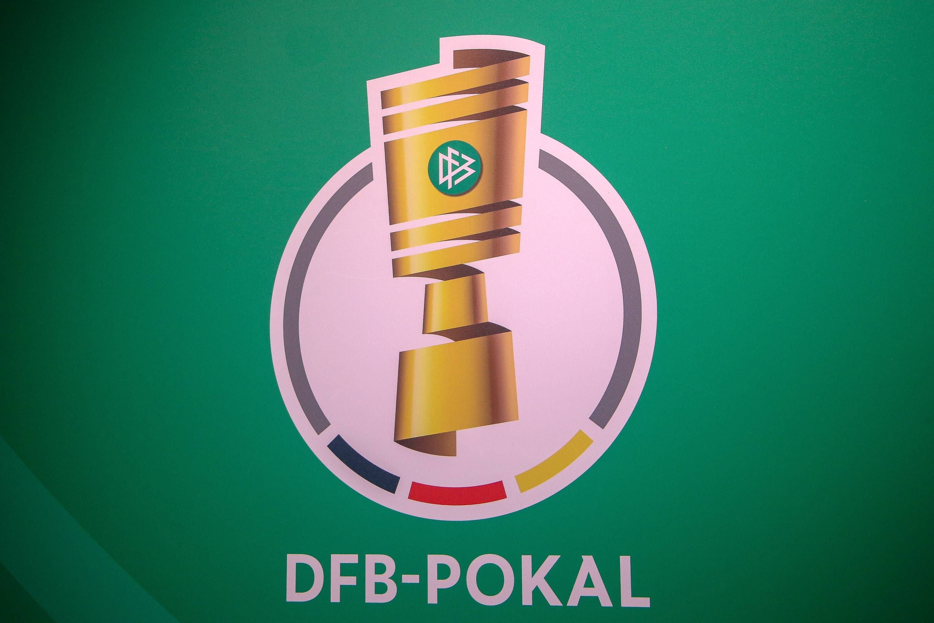 Logo des DfB Pokals Fussball DFB Pokal Auslosung 1 Runde Saison 2019 2020 Dortmund Deutsches