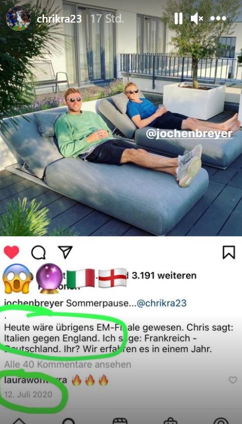 Christoph Kramer und Jochen Breyer liegen auf einer Liege und haben die EM-Finalisten getippt.