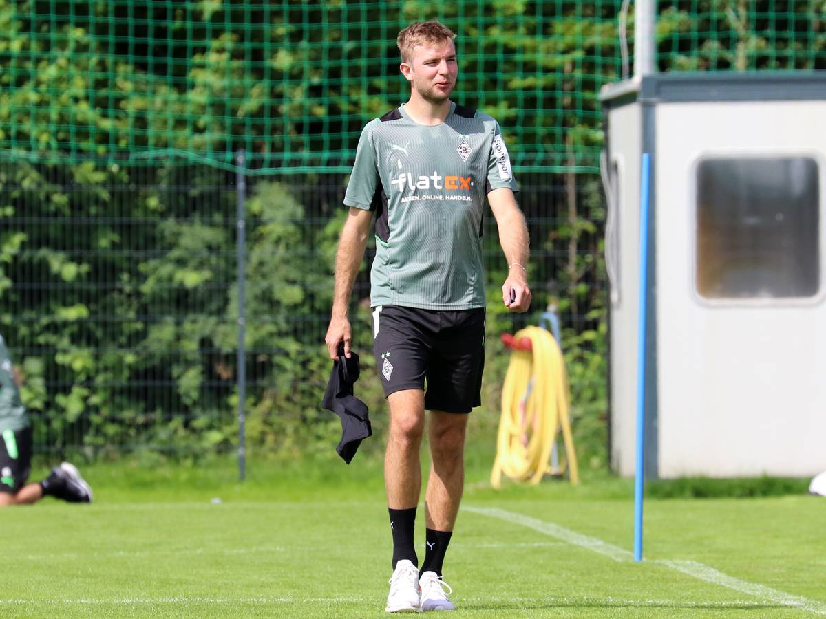 Christoph Kramer von Borussia Mönchengladbach am 18. Juli 2021 beim Training der Fohlenelf in der Klosterpforte in Harsewinkel-Marienfeld.
