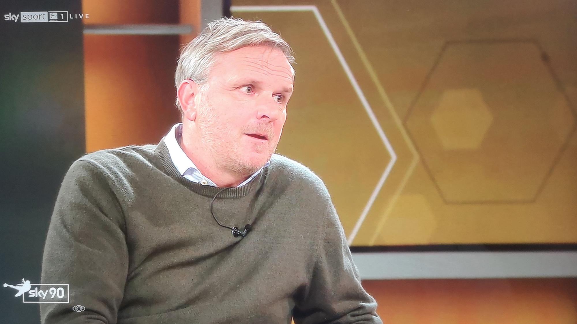Sky90, am 22. August 2021 mit Dietmar Hamann, Friedhelm Funkel und Fritz von Thurn und Taxis. Screenshots der Übertragung bei Sky.