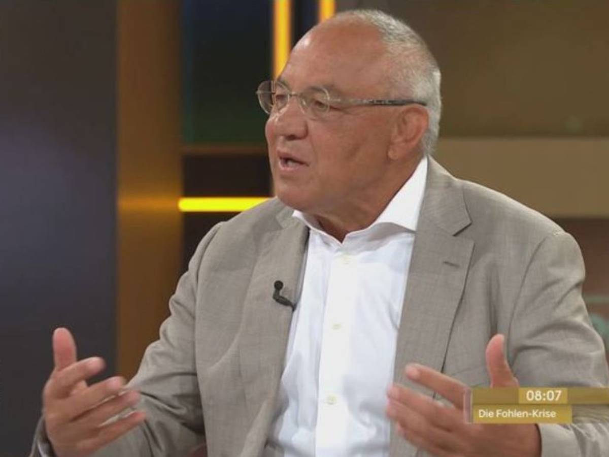 Trainer und Manager Felix Magath sprach bei „Sky90“ über Gladbachs verkorksten Saison-Start und gestikuliert dabei mit den Händen.