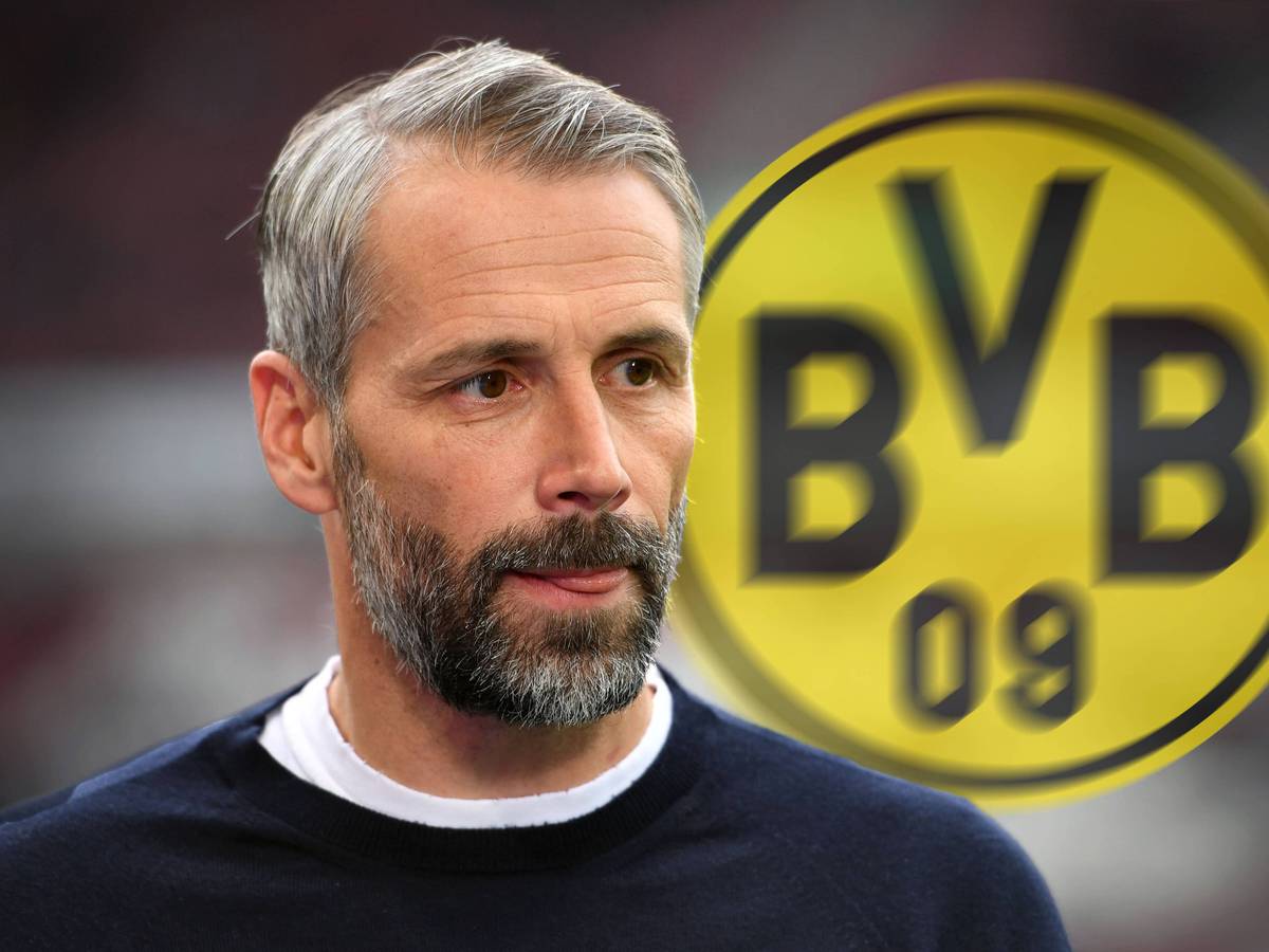 Dortmund-Trainer Marco Rose, hier zu sehen am 29. Februar 2021 in Augsburg, steht vor seiner ersten Rückkehr zu Ex-Klub Borussia Mönchengladbach. Marco Rose blickt nach vorne, seine Zunge ist zu sehen.
