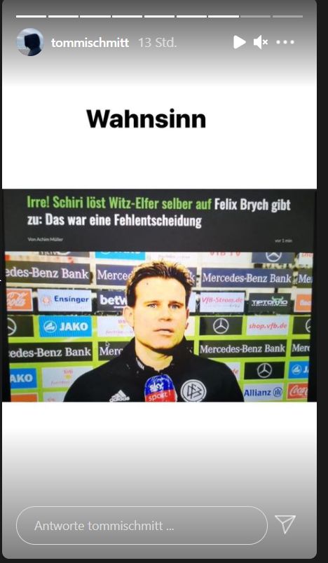 Podcaster Tommi Schmitt äußert auf Instagram seine Meinung zur Erklärung des Schiedsrichter Felix Brych.