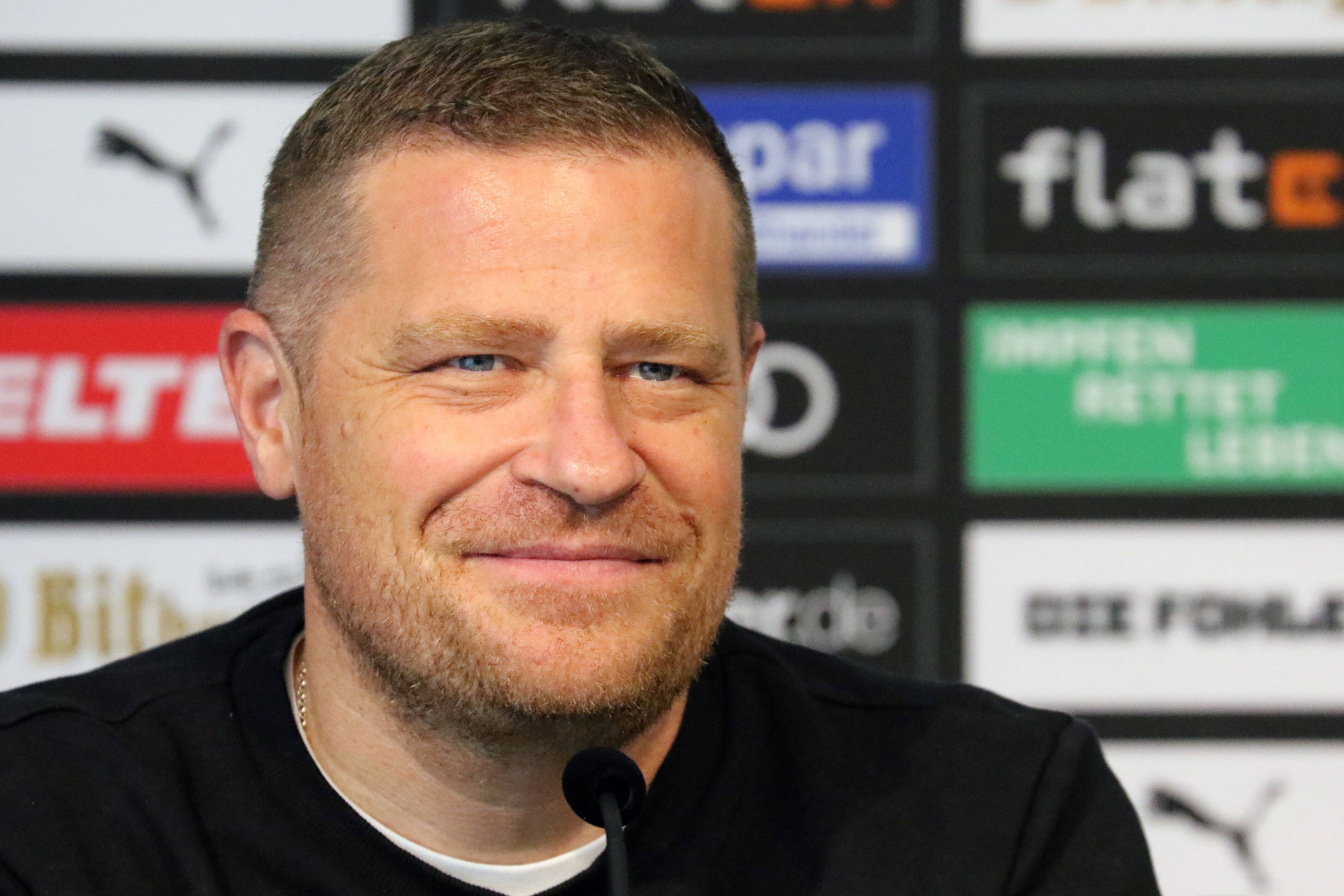 Max Eberl, Sportdirektor von Borussia Mönchengladbach, hier bei der Pressekonferenz der Fohlen am 27. August 2021.