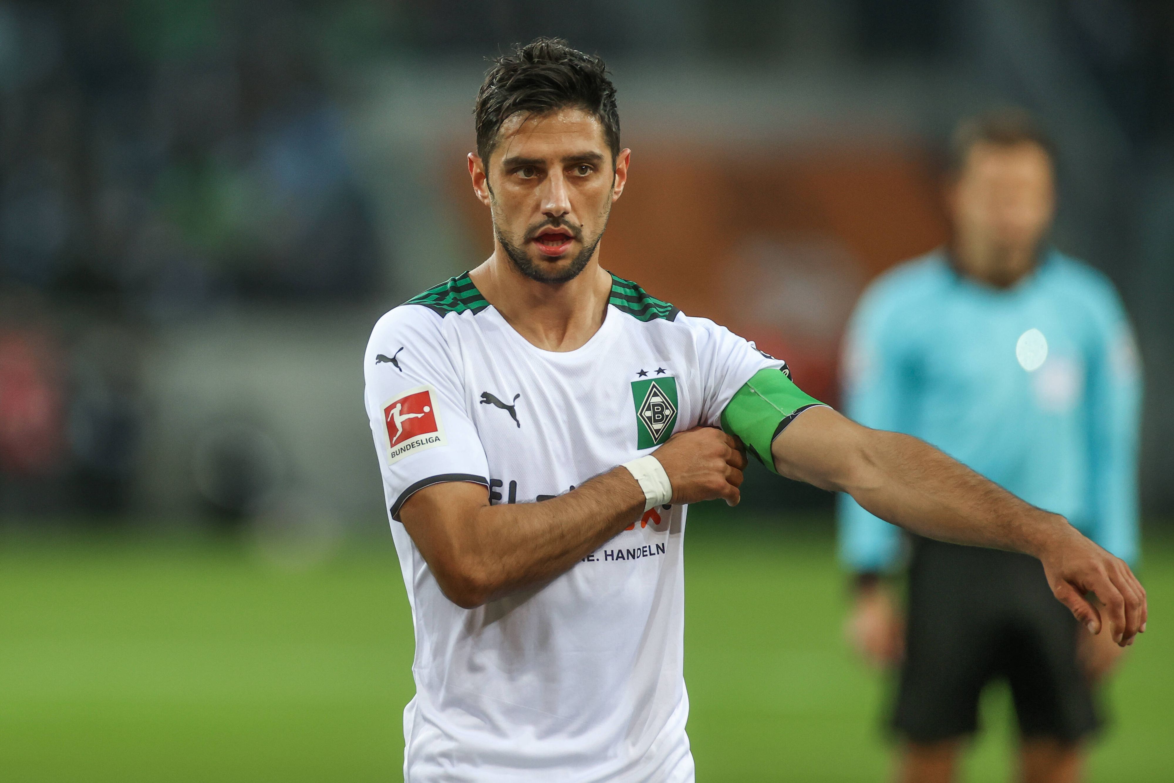 Lars Stindl, Kapitän von Borussia Mönchengladbach, beim Bundesliga-Match zwischen Gladbach und Stuttgart am 16. Oktober 2021 im Borussia-Park.
