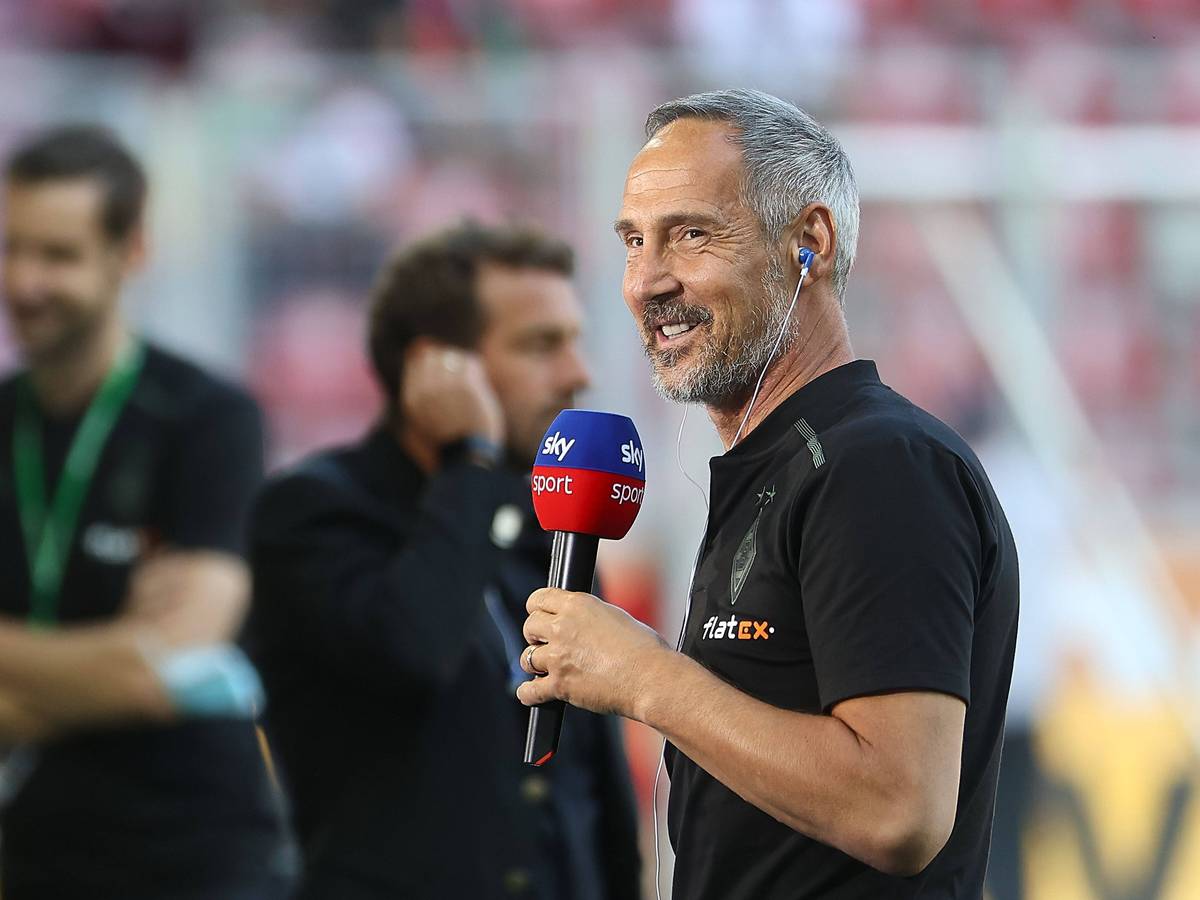 Adi Hütter Trainer Bor. Mönchengladbach im Interview vor dem Spiel beim FC Augsburg vs. Borussia Mönchengladbach am 5. Bundesliga-Spieltag.