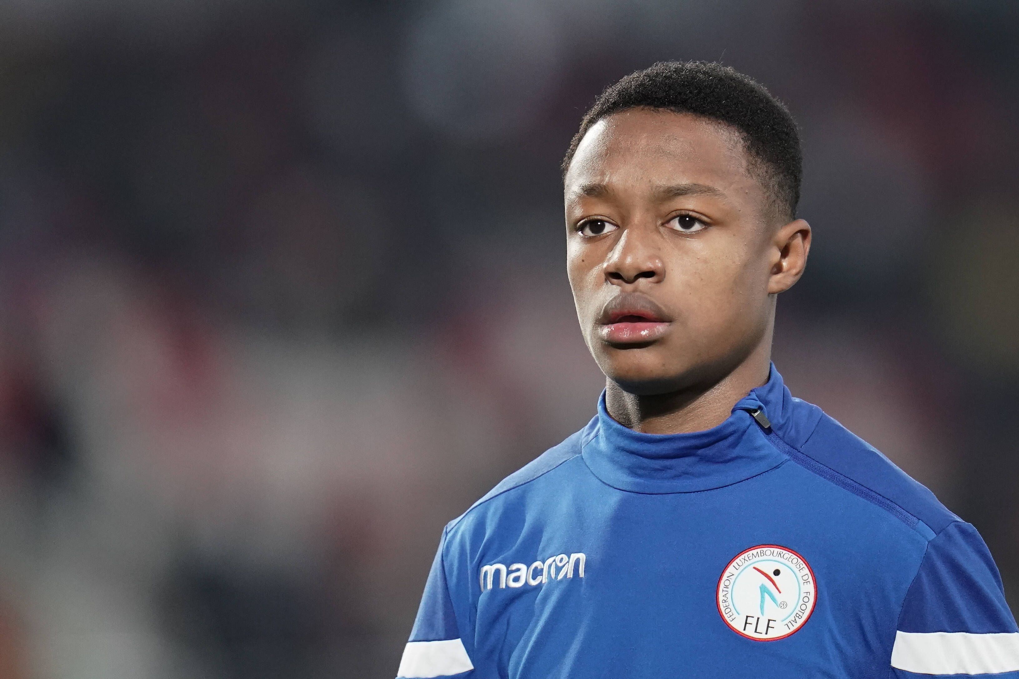 Yvandro Borges Sanches, Top-Talent von Borussia Mönchengladbach, vor dem Länderspiel mit Luxemburg gegen Irland am 14. November 2021 im „Stade de Luxembourg“.