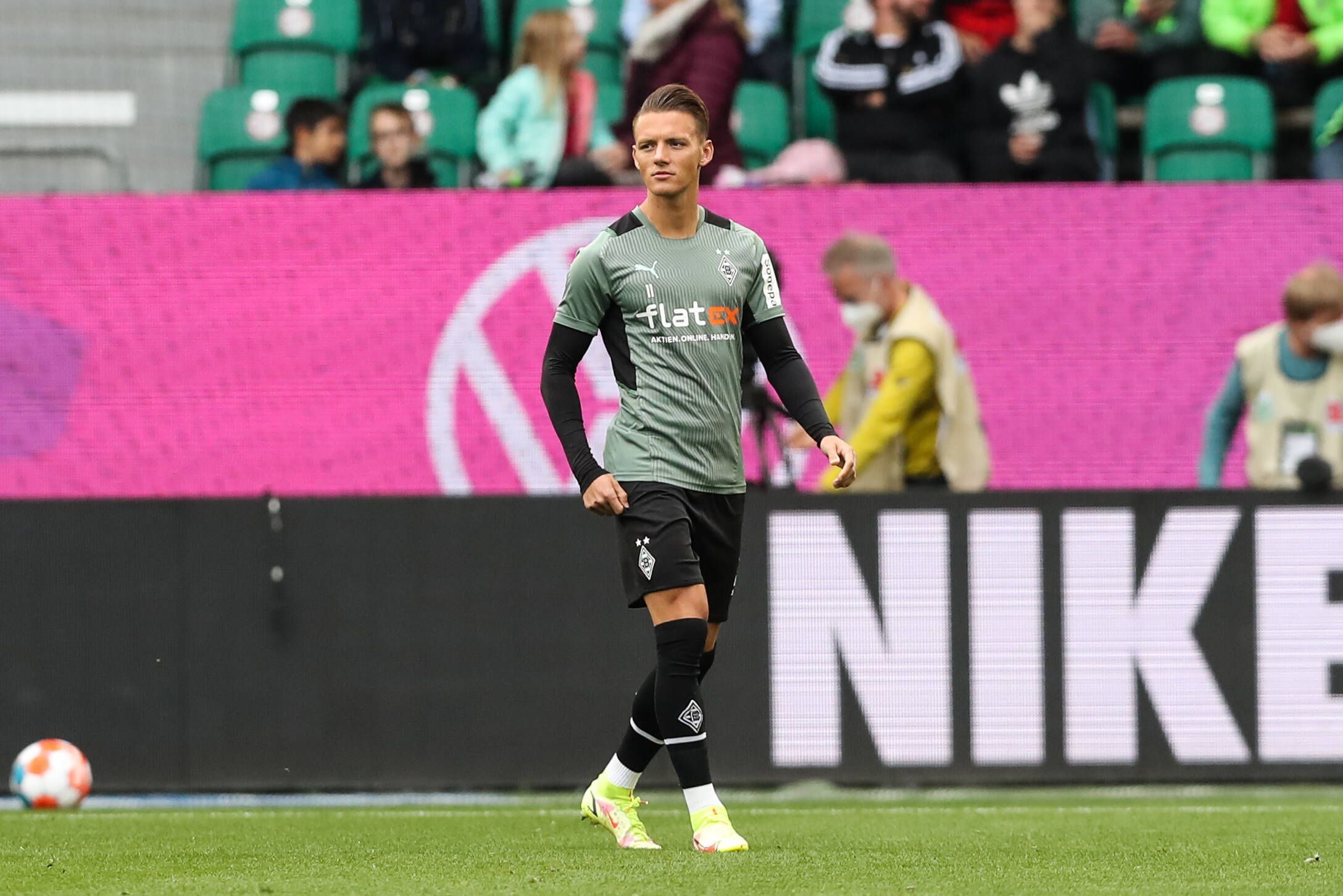 Hannes Wolf von Borussia Mönchengladbach, hier am 2. Oktober 2021, beim Bundesligaspiel seines Teams gegen den VfL Wolfsburg.