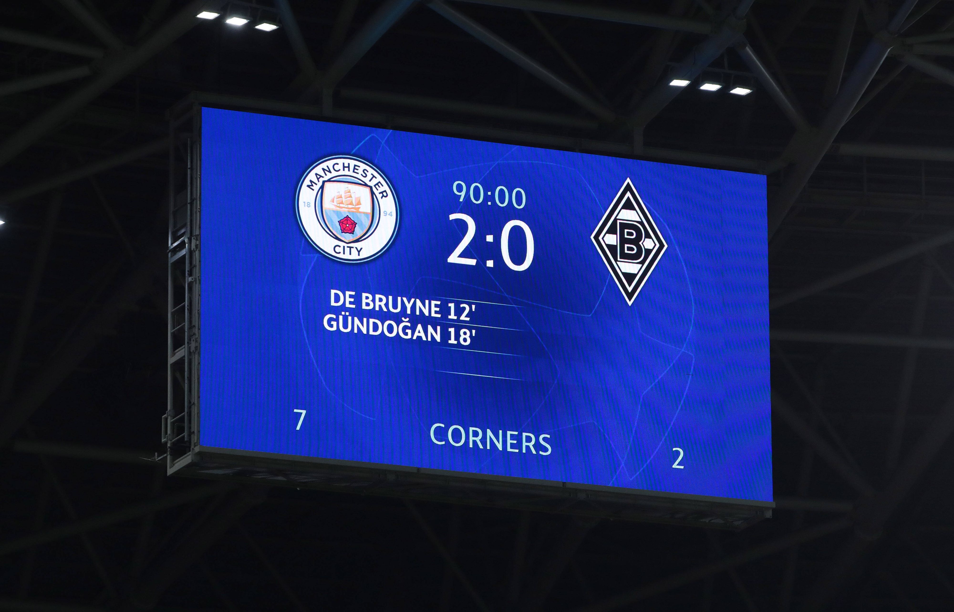 In Budapest unterliegt Borussia Mönchengladbach im Achtelfinale der Champions League Manchester City auch im Rückspiel mit 0:2.