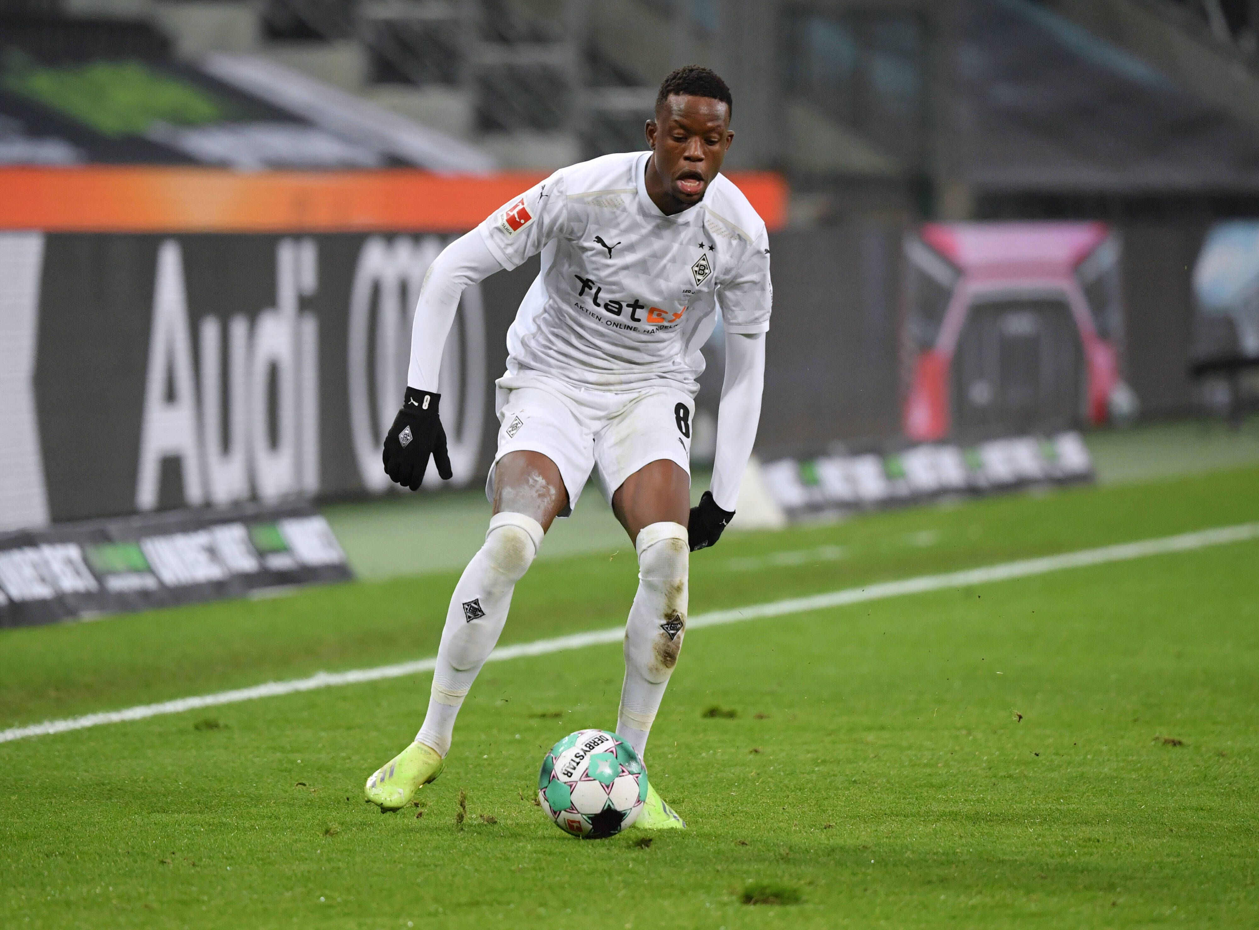 Mittelfeldspieler Denis Zakaria beim 1:0- Sieg der Borussia gegen Bremen am 19.Januar 2021.
