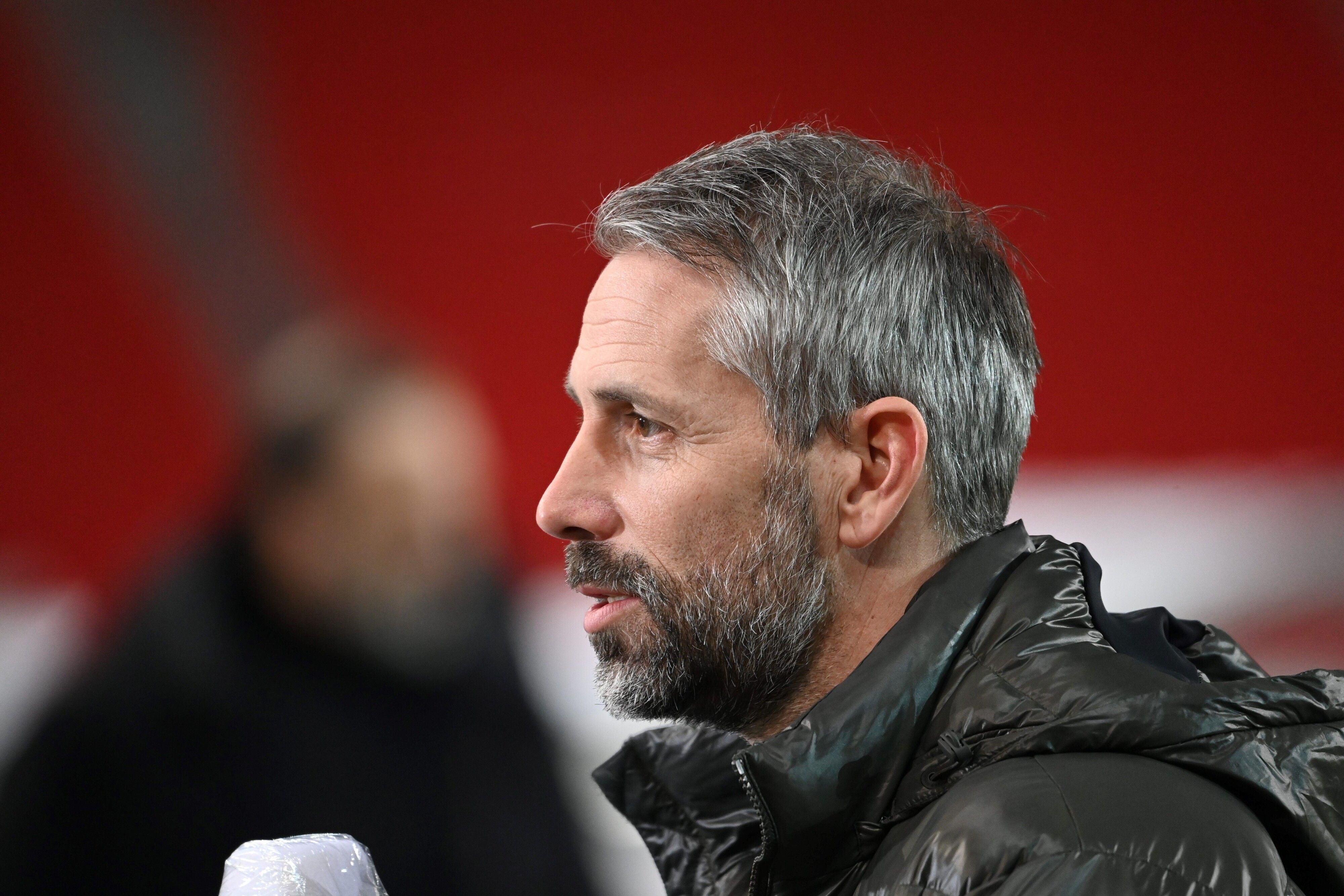 VfL-Trainer Marco Rose von Mönchengladbach ist vor dem DFB-Pokal-Achtelfinale beim VfB Stuttgart am 3. Februar 2021 im Stadion und gibt Interviews.