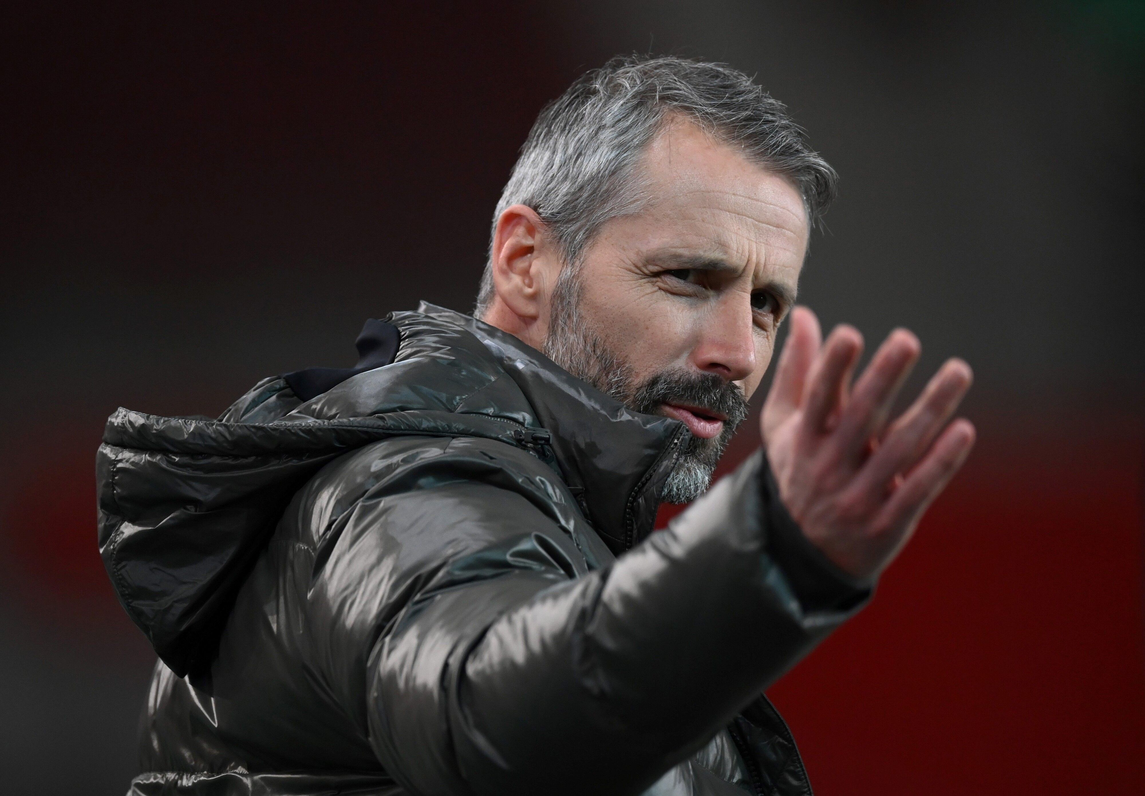Borussia-Trainer Marco Rose beim DFB-Pokal-Spiel in Stuttgart am 3. Februar 2020 in der Mercedes-Benz-Arena.