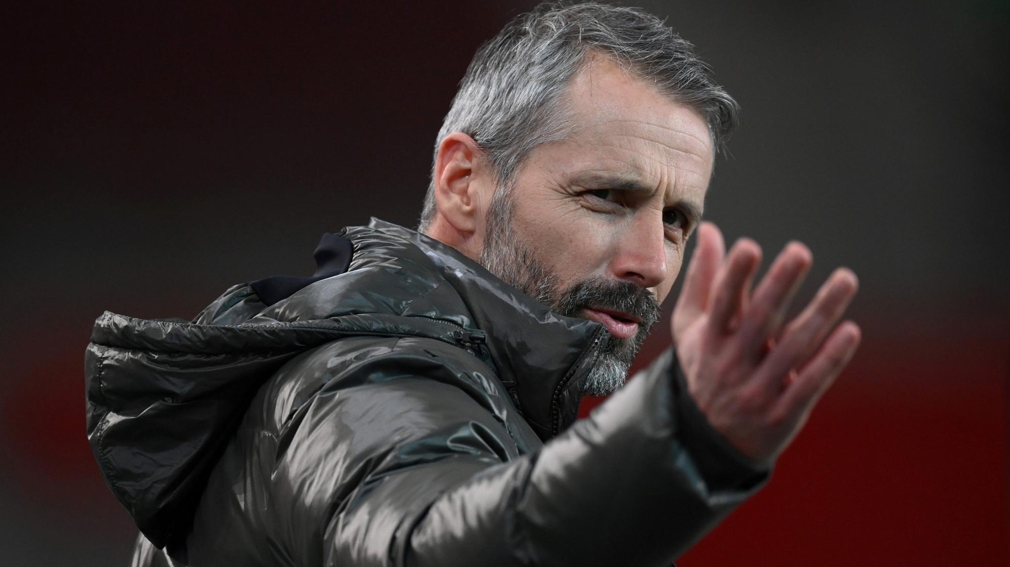 Borussia-Trainer Marco Rose beim DFB-Pokal-Spiel in Stuttgart am 3. Februar 2020 in der Mercedes-Benz-Arena.