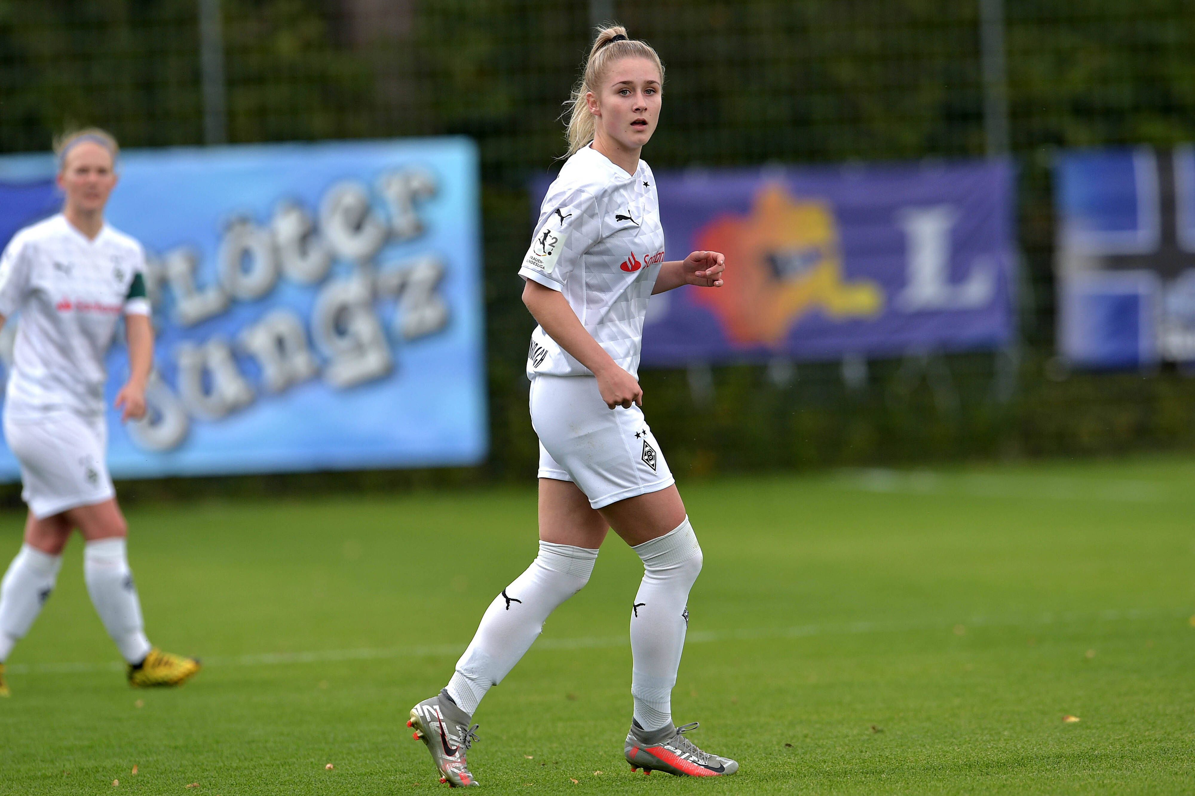 Gladbachs Kim Everaerts beim Spiel der Gladbacher gegen Arminia Bielefeld in der 2. Frauen-Bundesliga am 4. Oktober 2020.