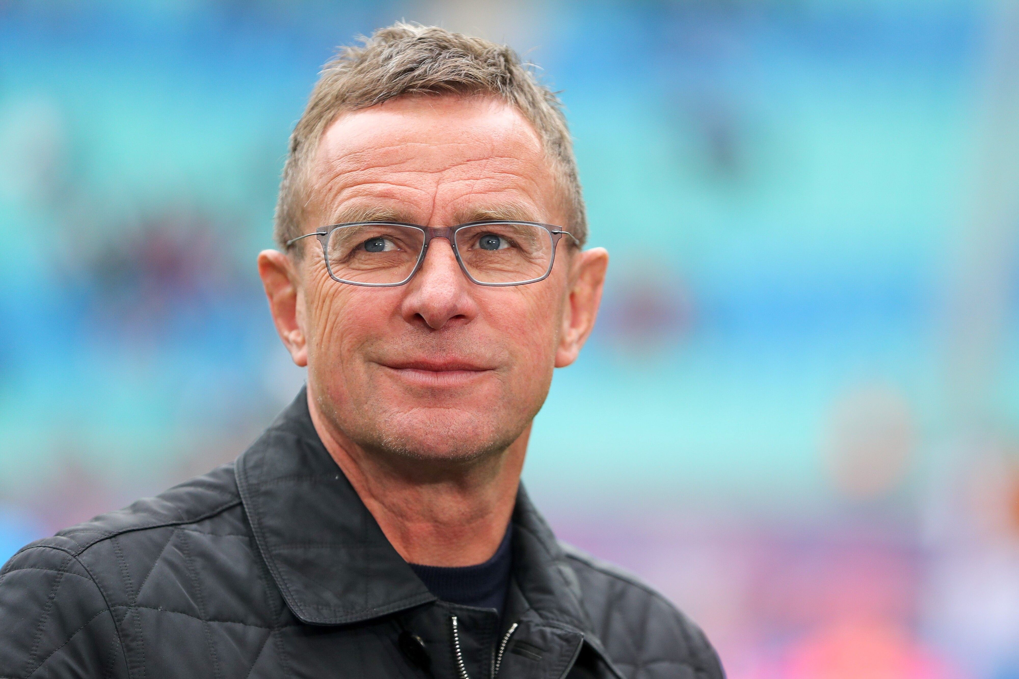 Ralf Rangnick beim Bundesliga-Spiel zwischen RB Leipzig und dem VfL Wolfsburg am 13.04.2019.