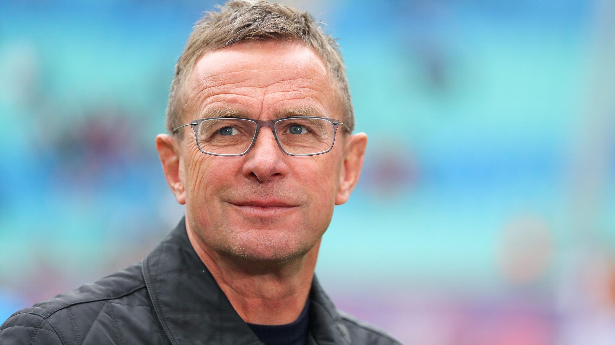 Ralf Rangnick beim Bundesliga-Spiel zwischen RB Leipzig und dem VfL Wolfsburg am 13.04.2019.
