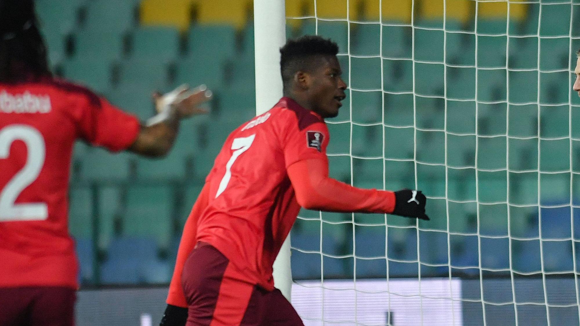 Gladbachs Breel Embolo im Länderspiel der Schweizer Nationalmannschaft gegen Bulgarien am 25. März 2021.