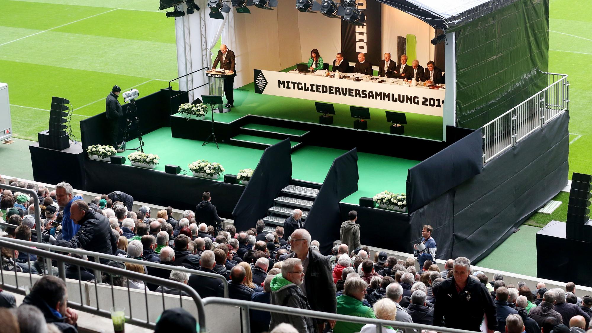 29. April 2019, Jahreshauptversammlung von Borussia Mönchengladbach im Borussia-Park. Der Vorstand von Borussia Mönchengladbach hält seine Jahreshauptversammlung im Borussia-Park ab.