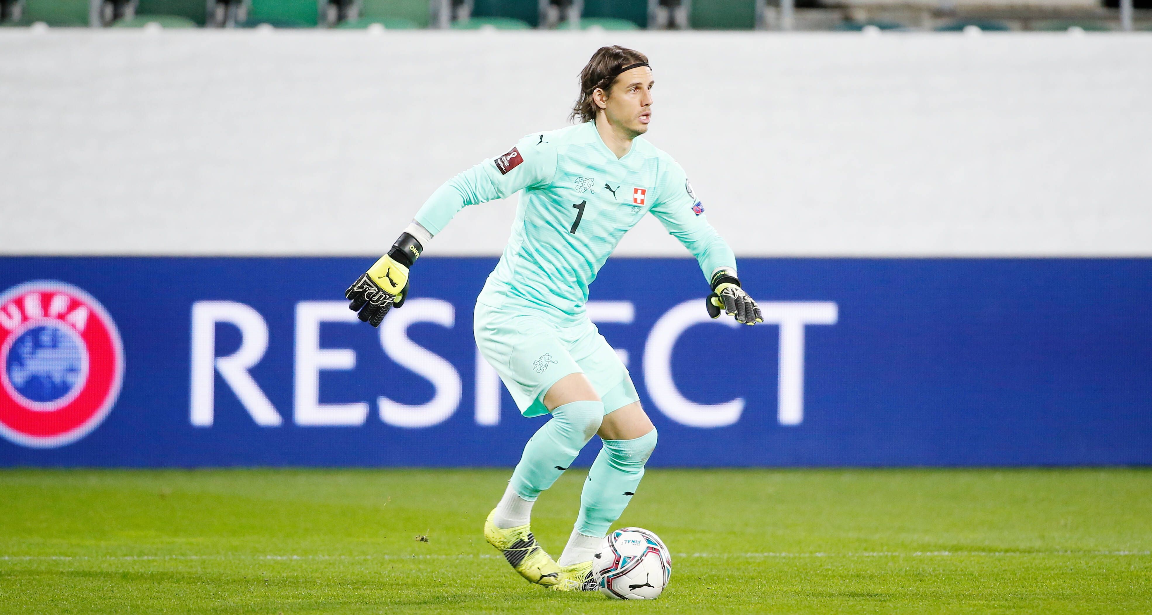 Foto Manuel Geisser 28.03.2021 Sankt Gallen : Kybunpark St.Gallen , Saison 2020/2021 Herren Fussball WM Qualifikation Schweiz - Litauen Torwart Yann Sommer Schweiz *** Photo Manuel Geisser 28 03 2021 Sankt Gallen Kybunpark St Gallen , Season 2020 2021 Men Football World Cup Qualification Switzerland Lithuania Goalkeeper Yann Sommer Switzerland PUBLICATIONxNOTxINxSUI