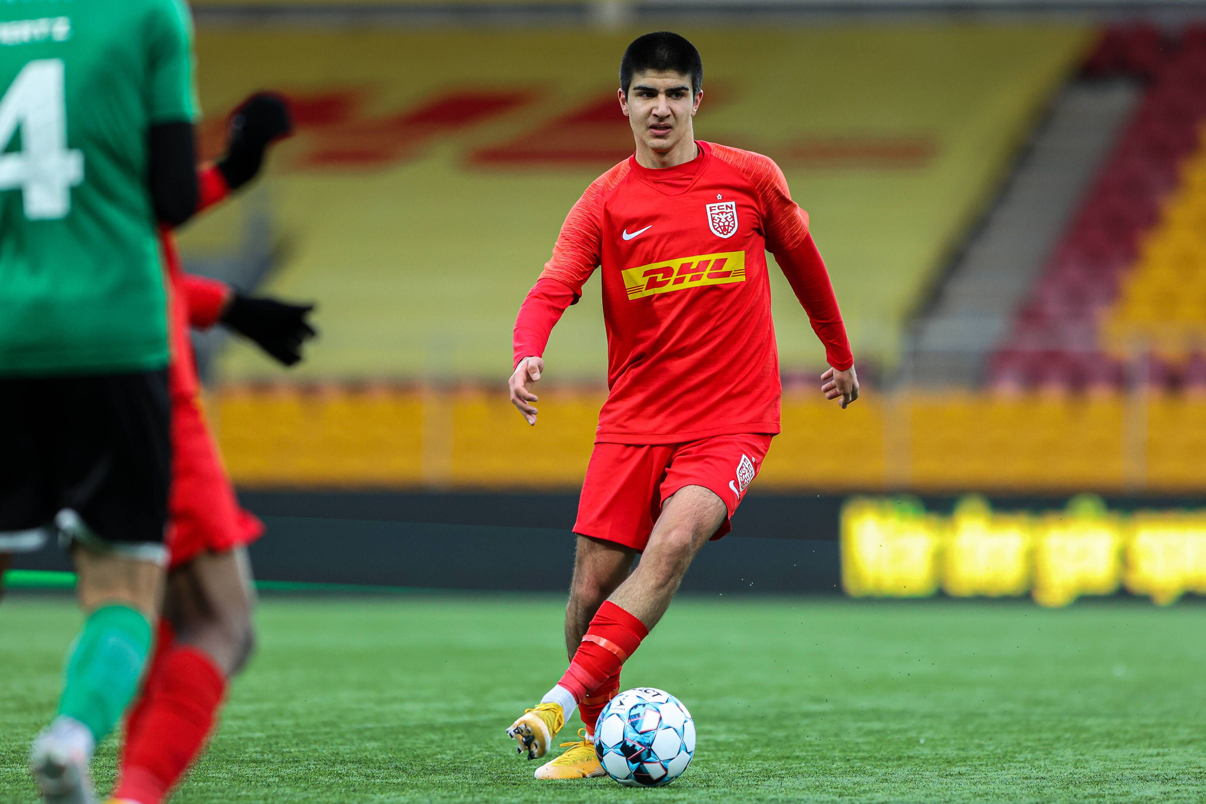 Zidan Sertdemir bei einem Spiel zwischen dem FC Nordsjaelland und Naestved BK am 28. Januar 2021.