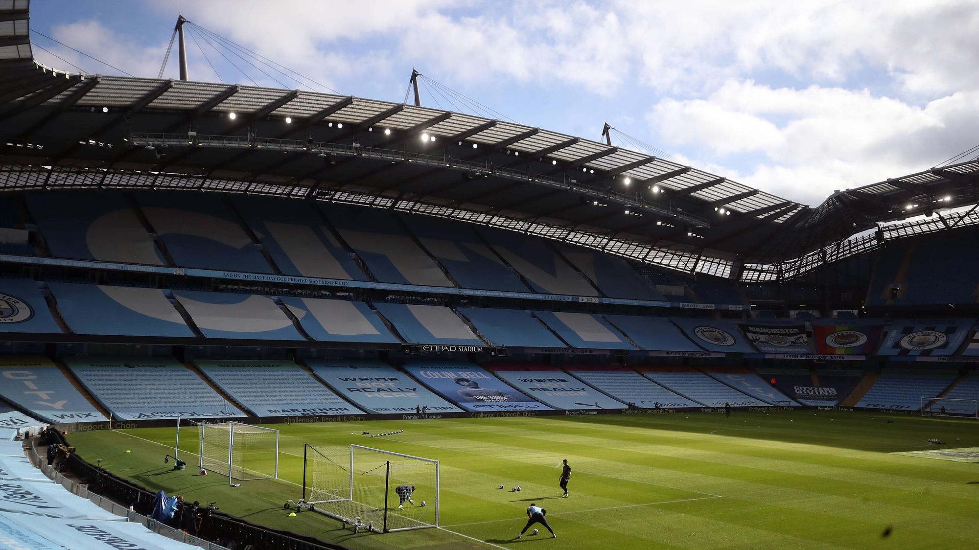 Gladbach tritt das Rückspiel des Achtelfinales der UEFA Champions League im Etihad Stadium, hier vor dem Spiel gegen West Ham United am 27. Februar 2021, an.