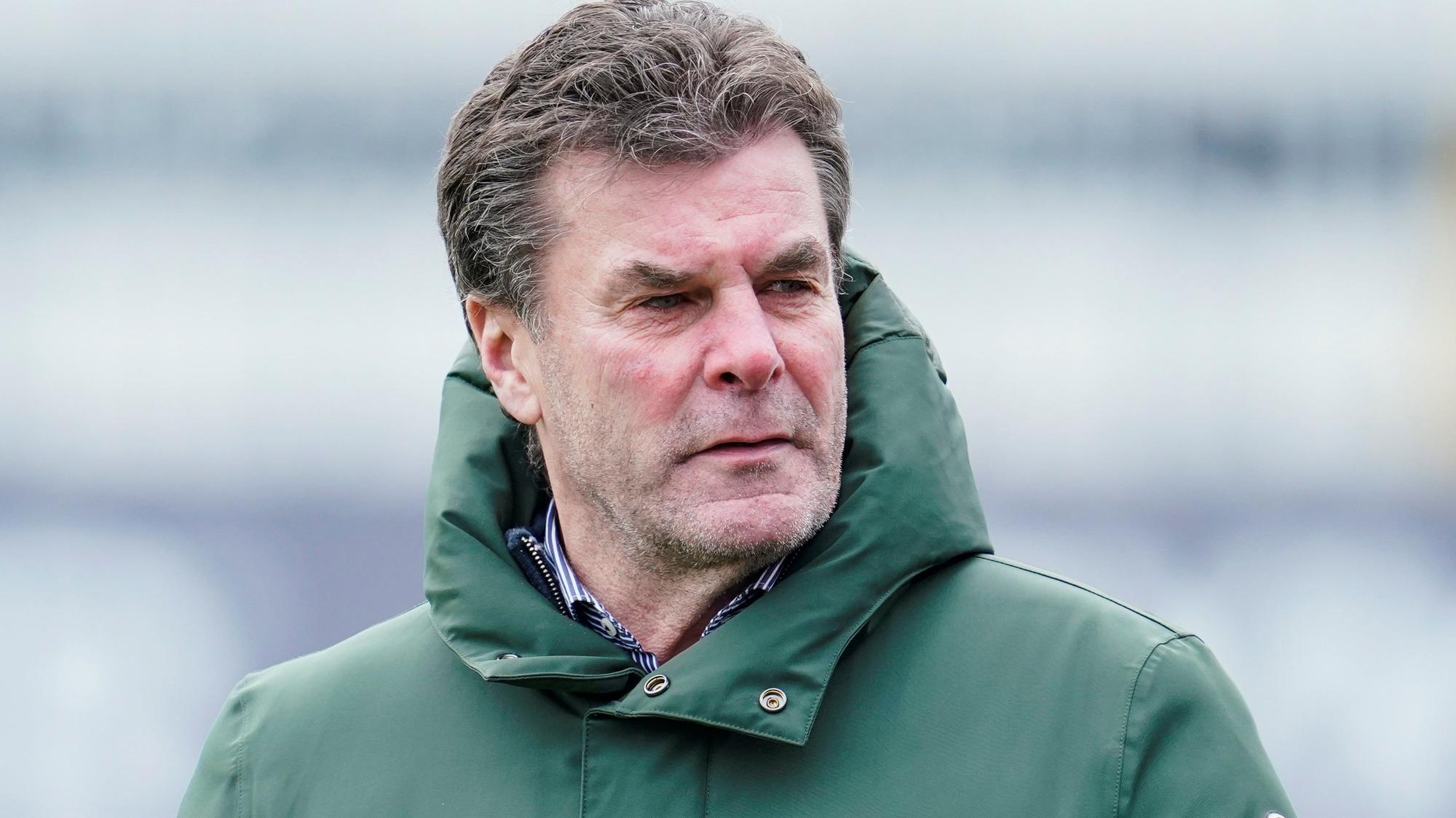 Dieter Hecking beim Zweitliga-Match zwischen Sandhausen und dem 1. FC Nürnberg am 31. Januar 2021.