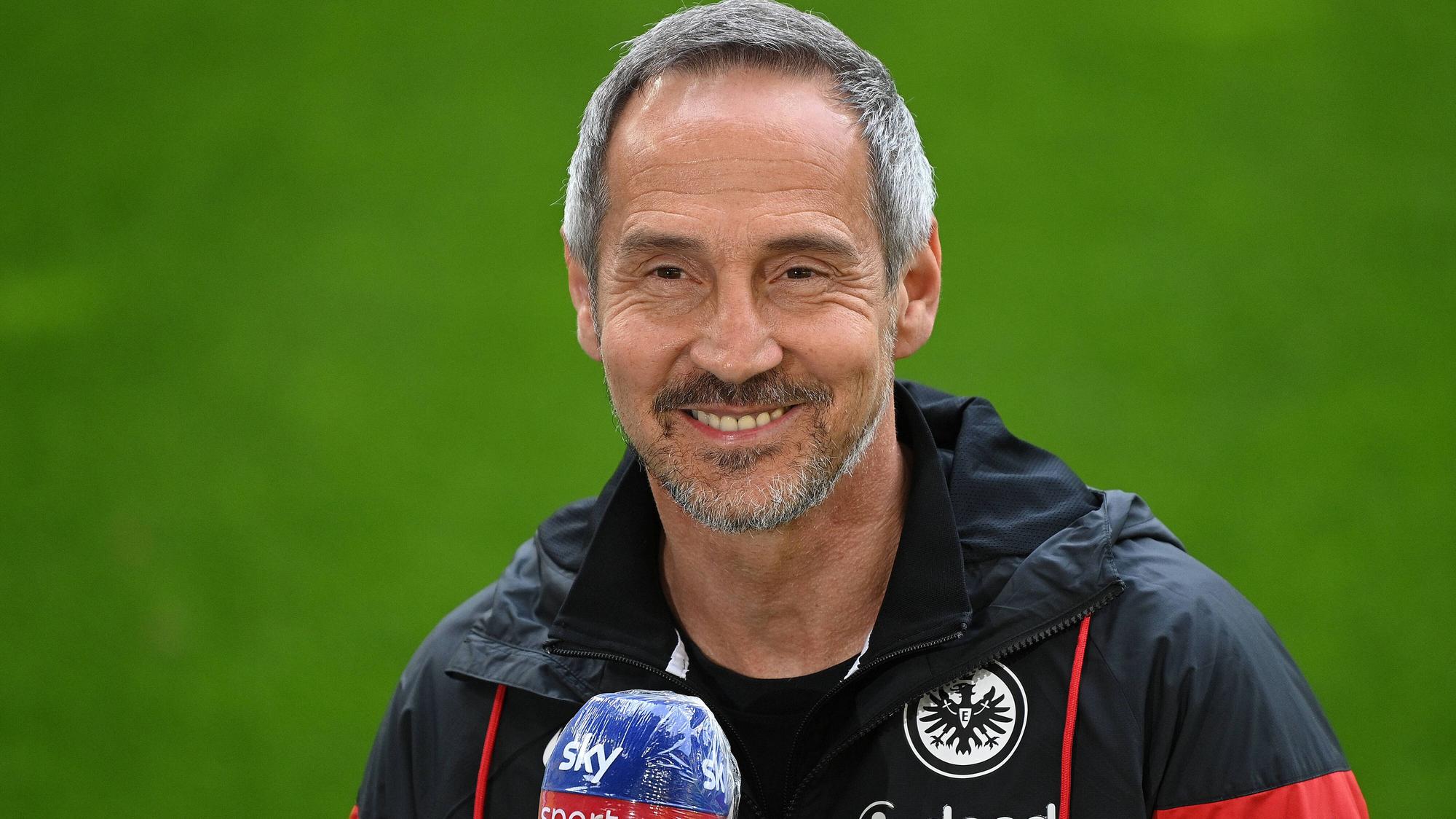 Frankfurt-Trainer Adi Hütter vor dem Bundesliga-spiel bei Borussia Dortmund am 3. April 2021.