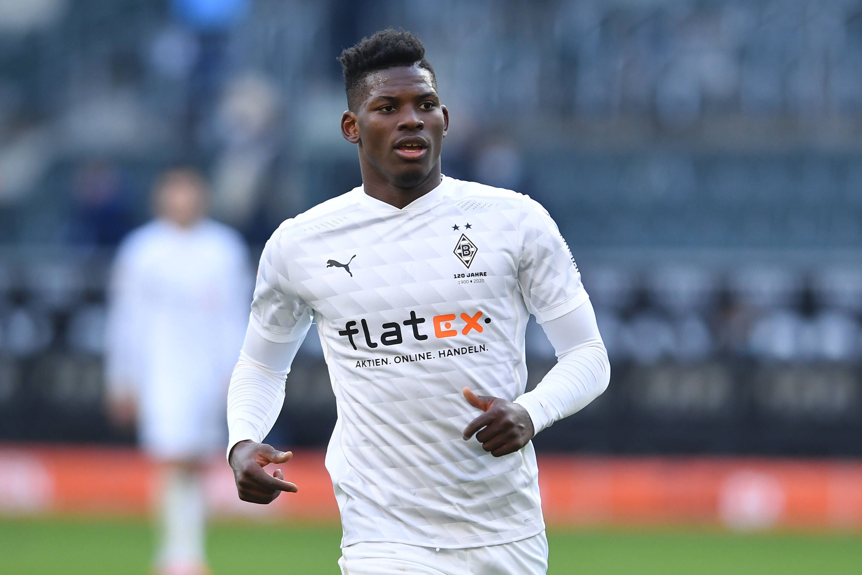 Gladbach-Stürmer Breel Embolo im Bundesliga-Duell am 6. März 2021 gegen Bayer Leverkusen.
