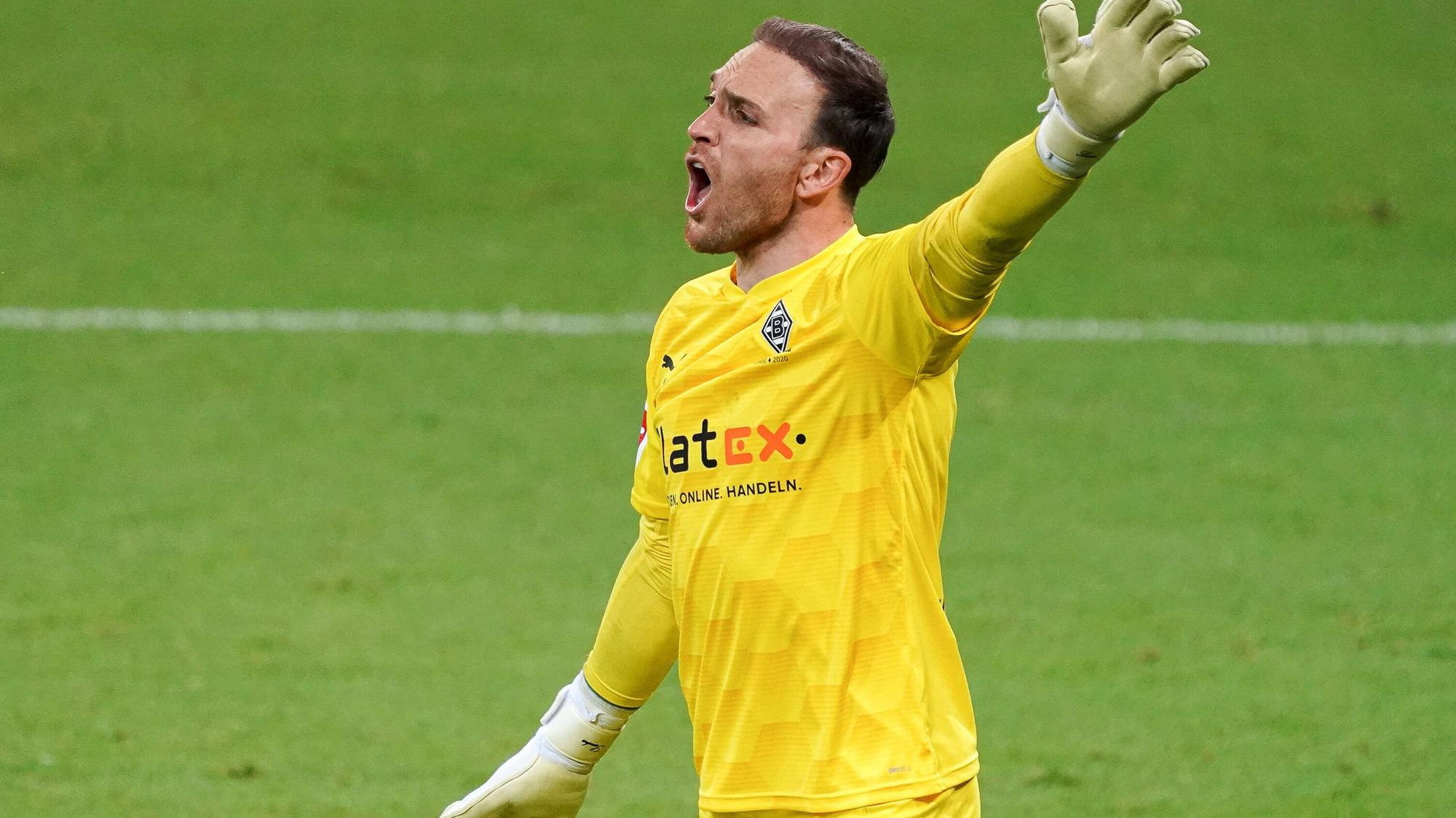 Gladbach Keeper Tobias Sippel im Bundesligaspiel seiner Mannschaft gegen Hoffenheim am 21. April 2021.