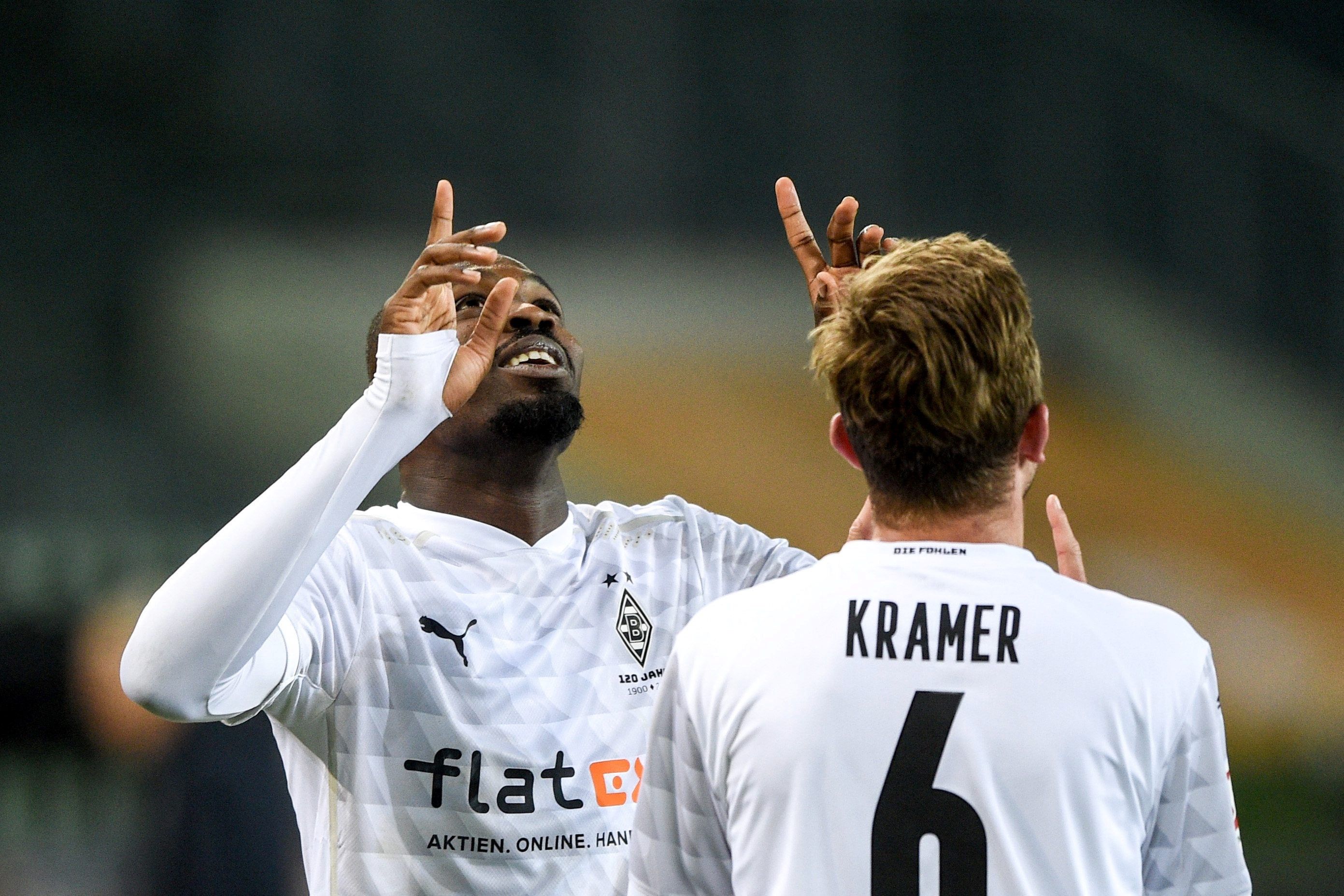 Grund zur Freude bei Marcus Thuram: Der Franzose brachte mit einem Doppelpack in der zweiten Halbzeit die Wende für die Fohlen