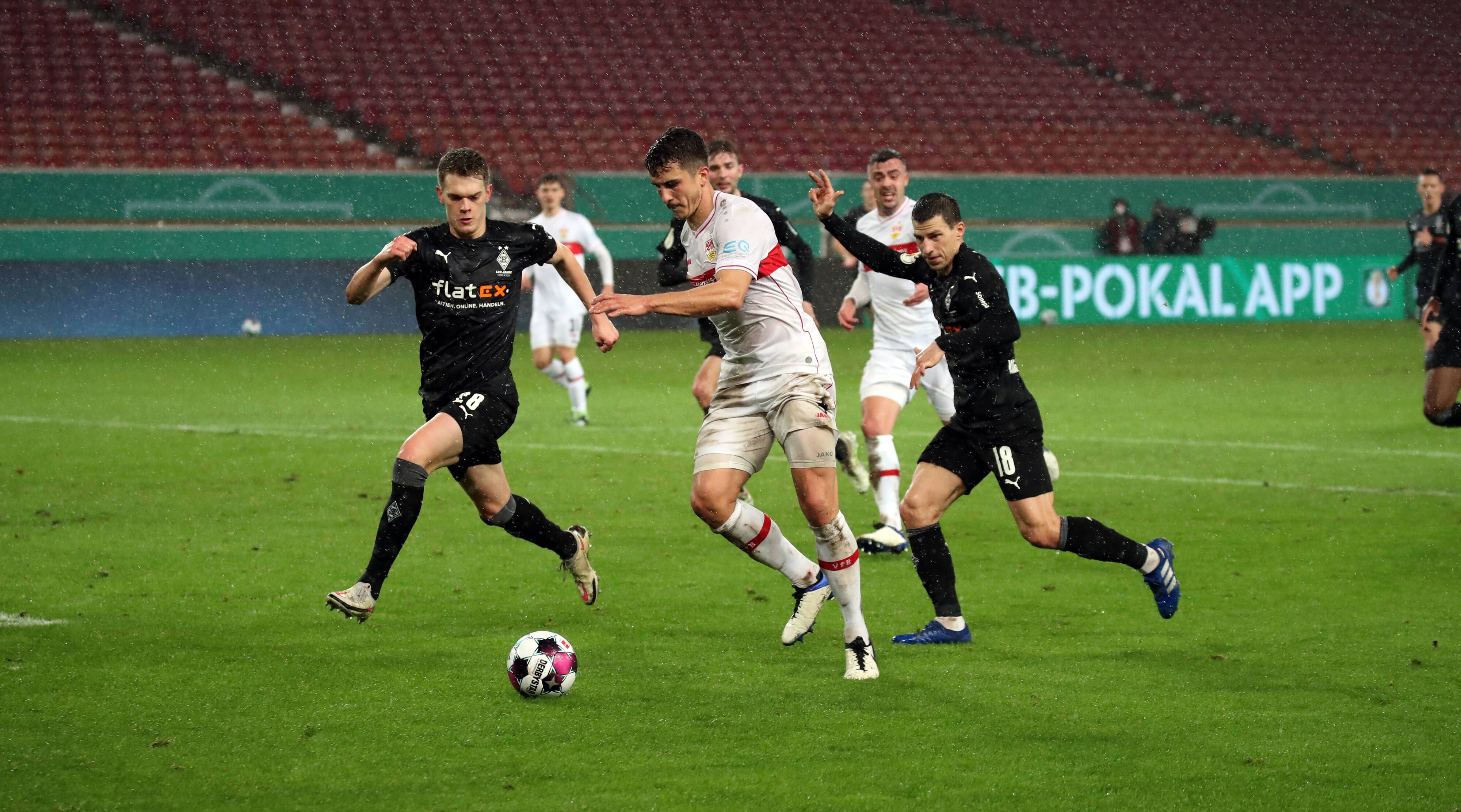 Gladbach im Bundesligaspiel beim VfB Stuttgart am 03. Februar 2021.