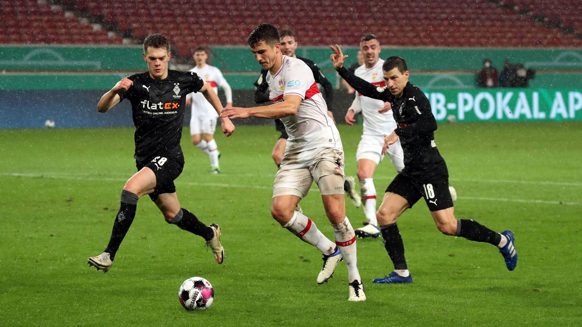 Gladbach im Bundesligaspiel beim VfB Stuttgart am 03. Februar 2021.