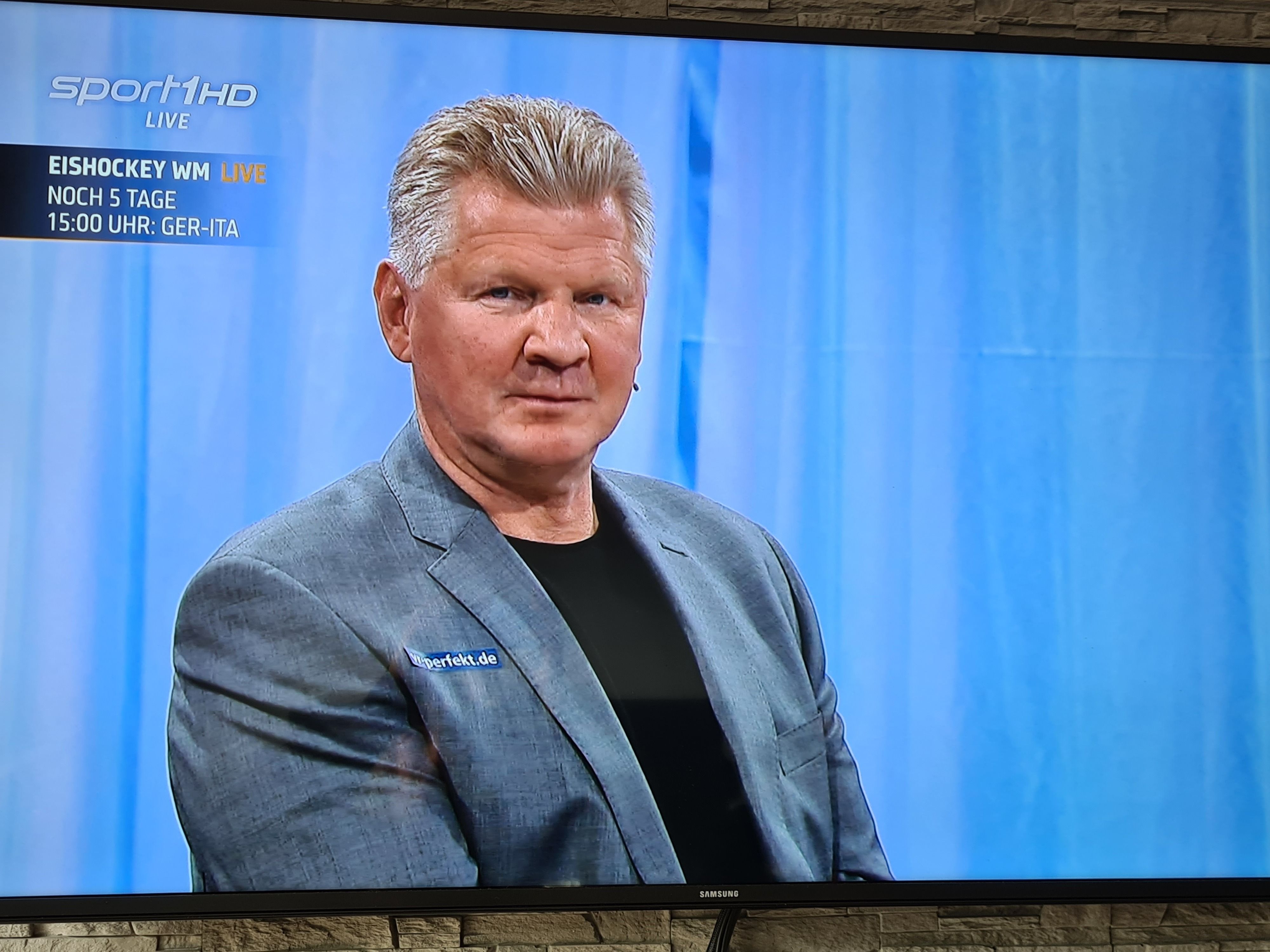 Ex-Gladbacher Stefan Effenberg beim Sport1-Doppelpass am Sonntagvormittag (16. Mai 2021).
