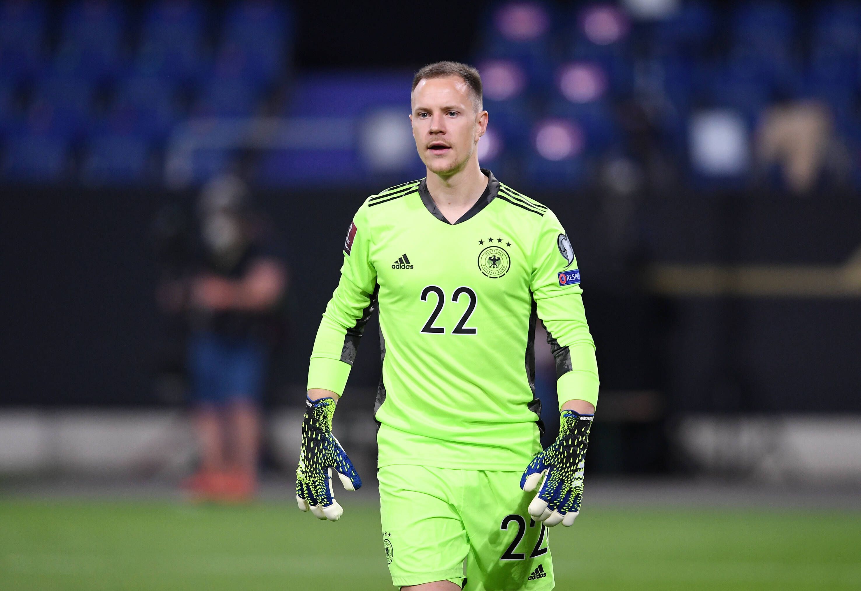 Ex Gladbacher Marc-André ter Stegen, hier am 31. März 2021, fällt für die EM aus.